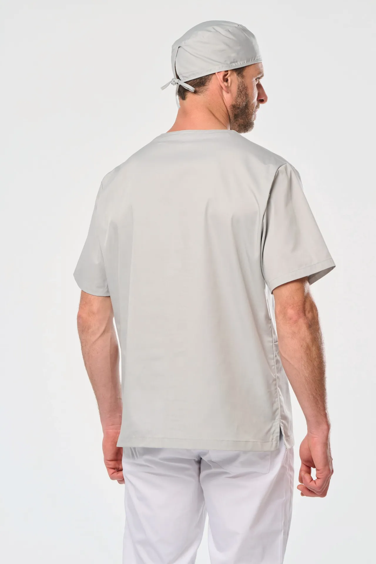 Kurzärmlige Unisex-Tunika aus Baumwollpolyester