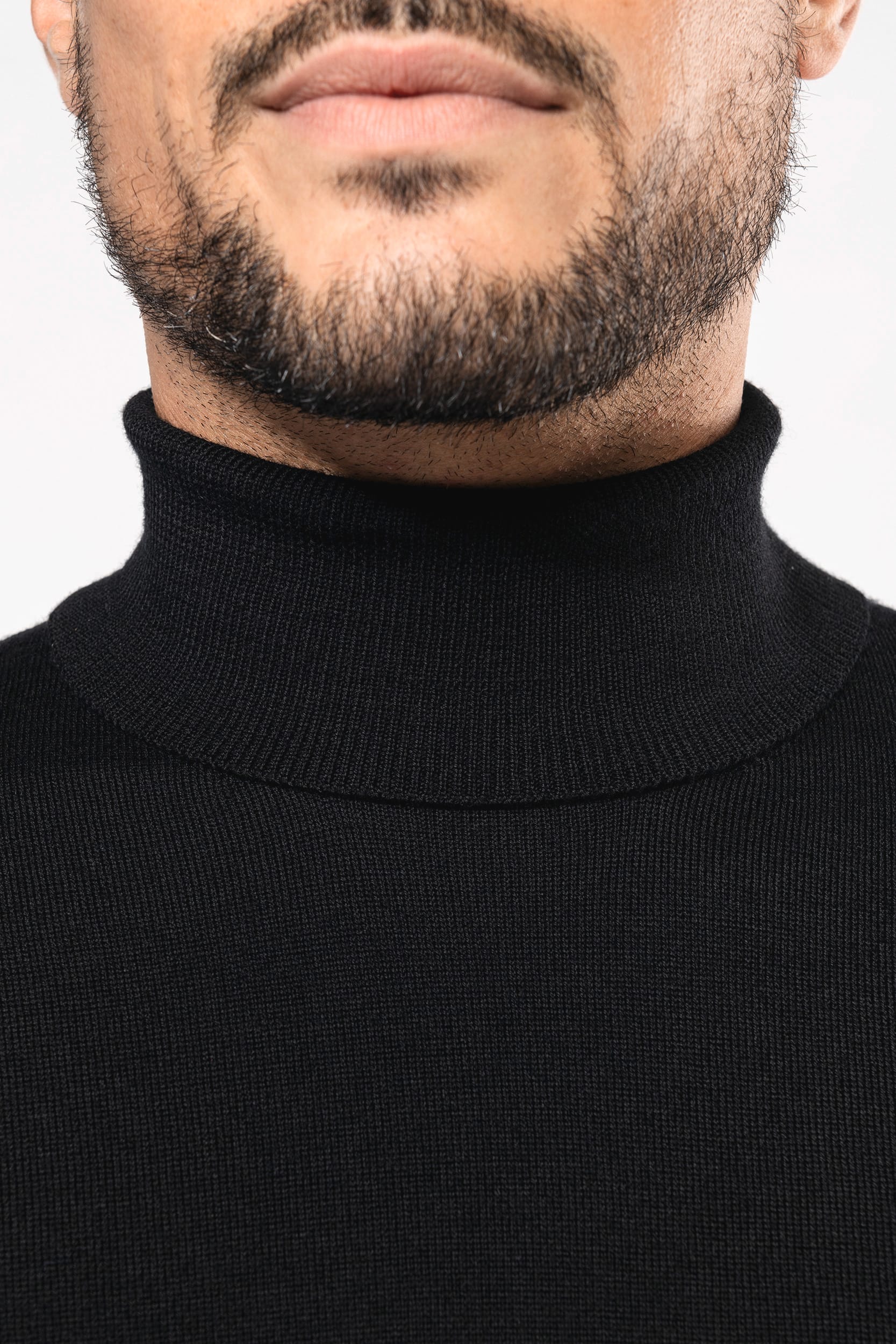 Merino-Herrenpullover mit Rollkragen