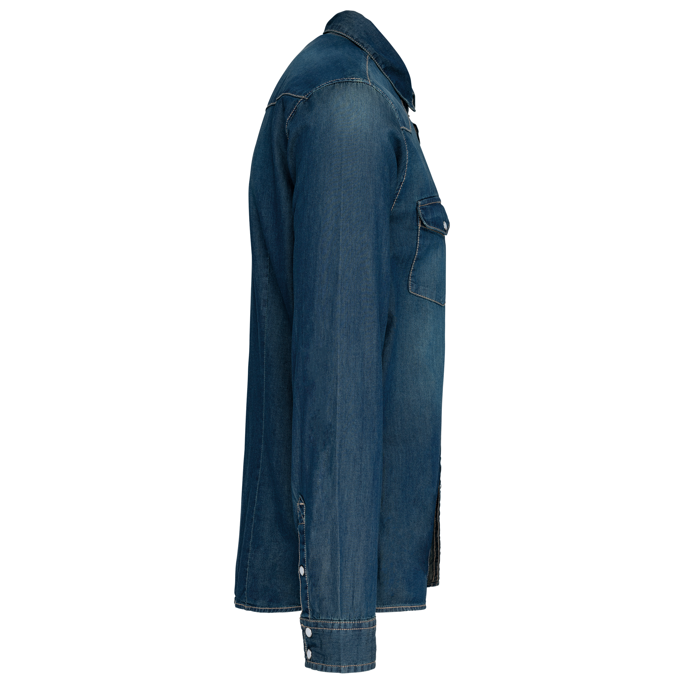 Herren denim-hemd langarm