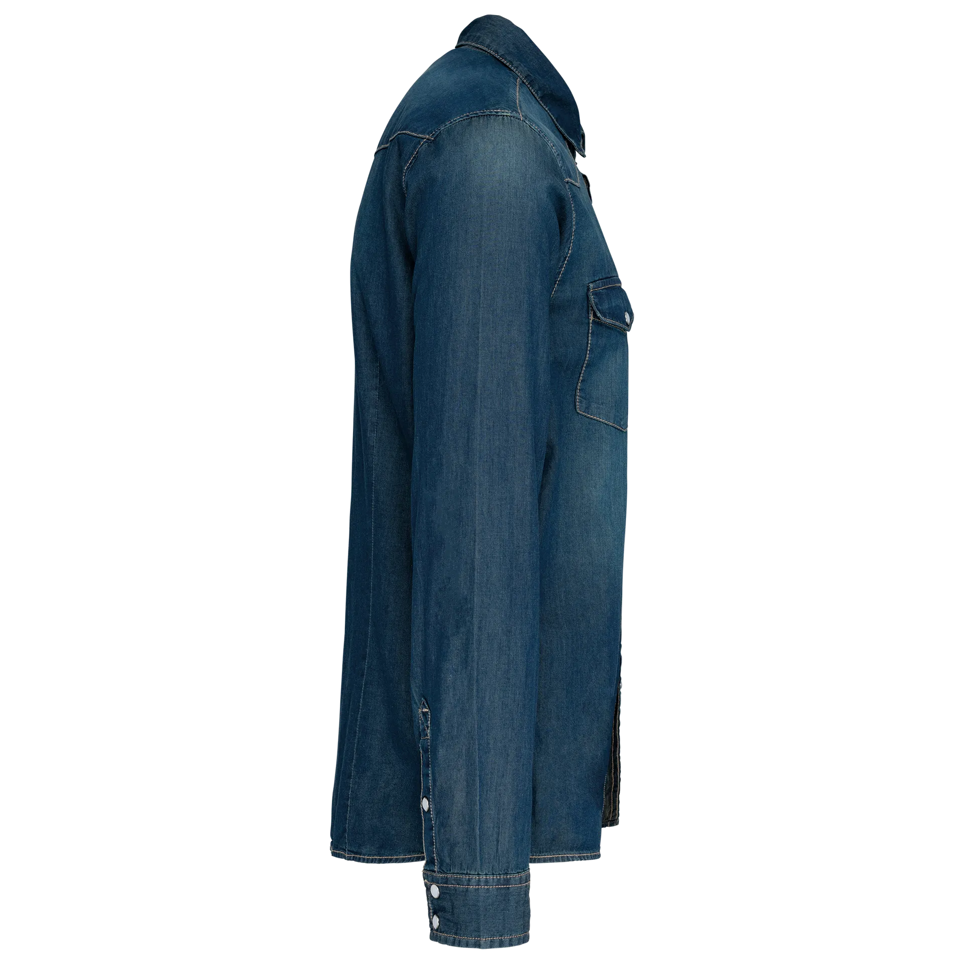 Herren denim-hemd langarm