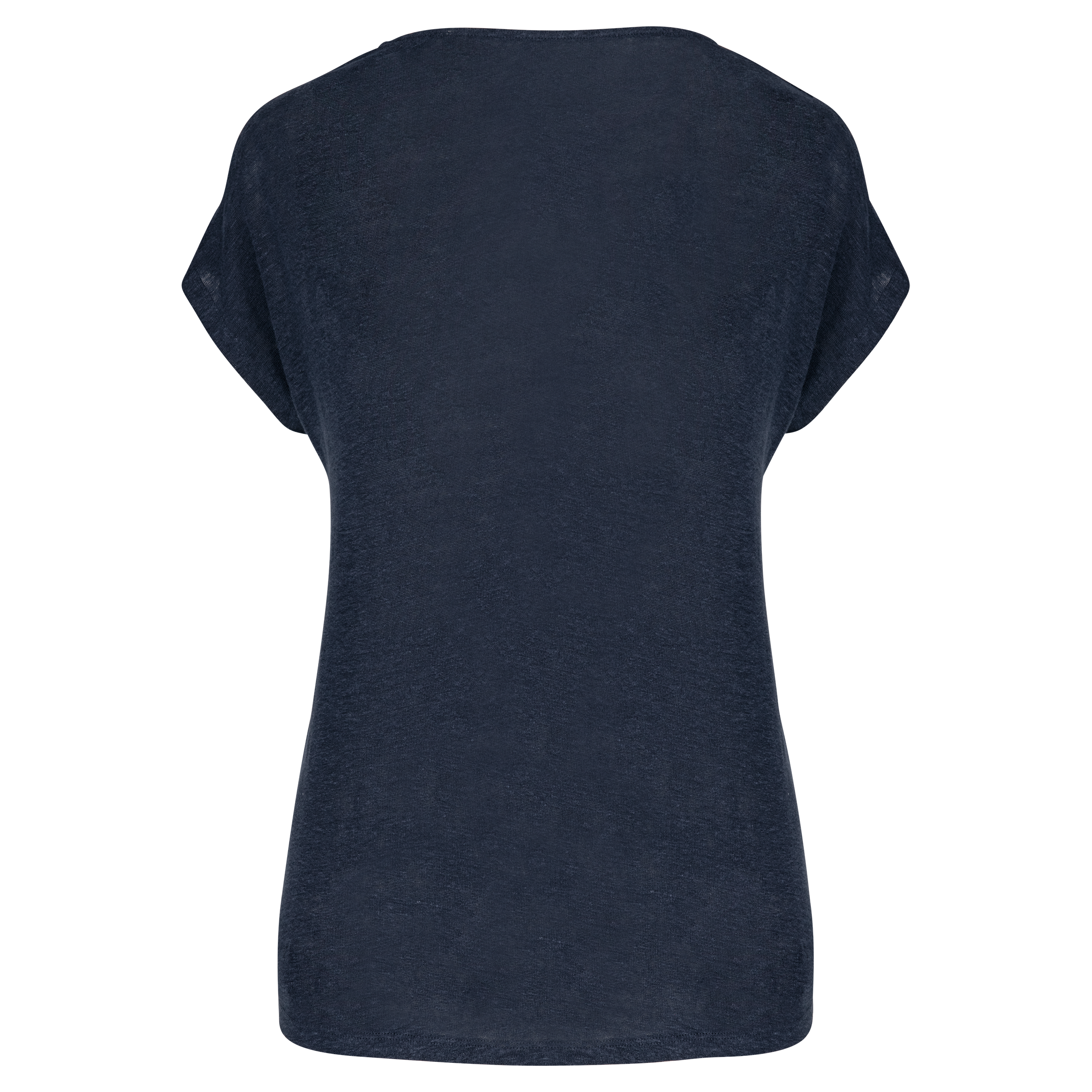 Damen-T-Shirt aus Leinen mit V-Ausschnitt