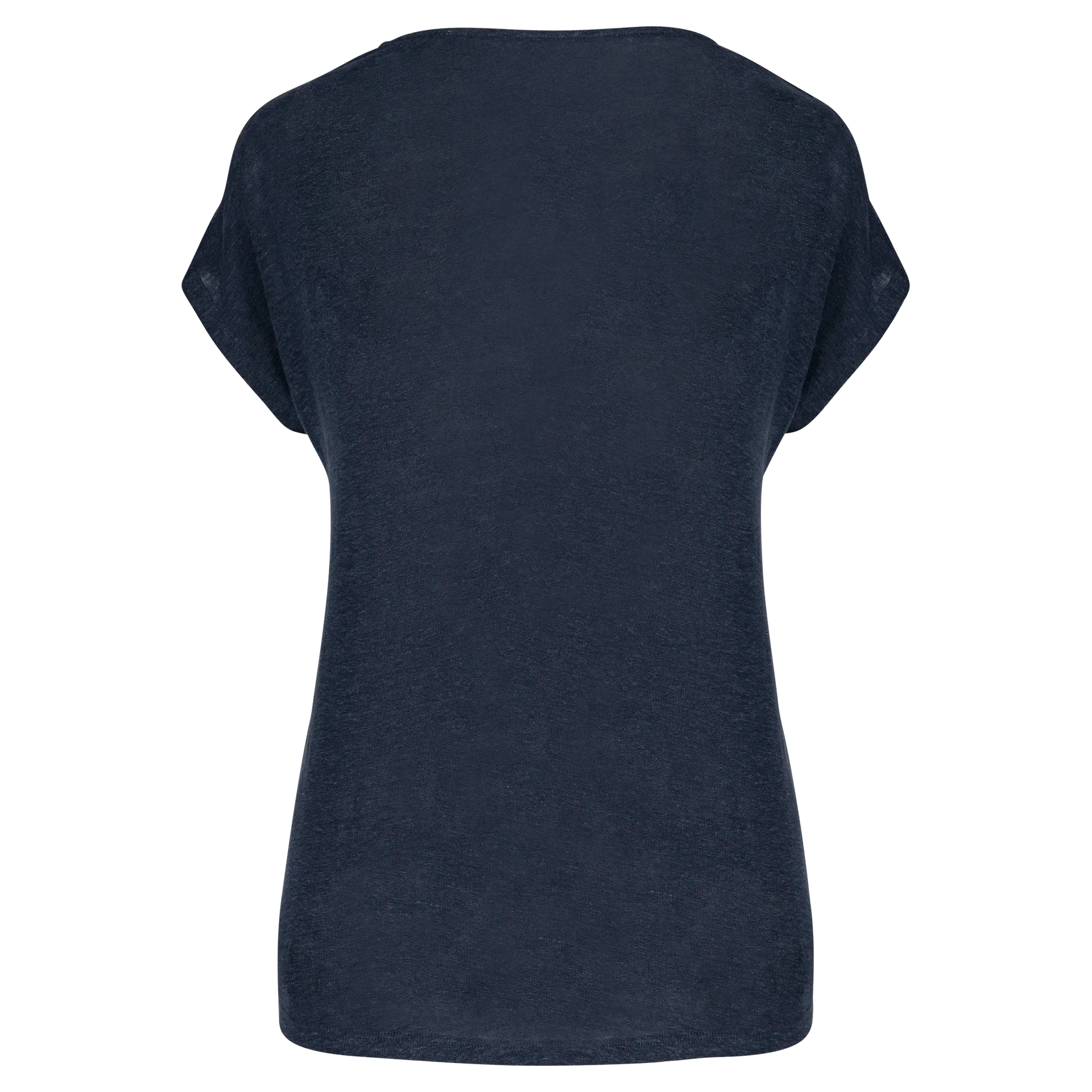 Damen-T-Shirt aus Leinen mit V-Ausschnitt