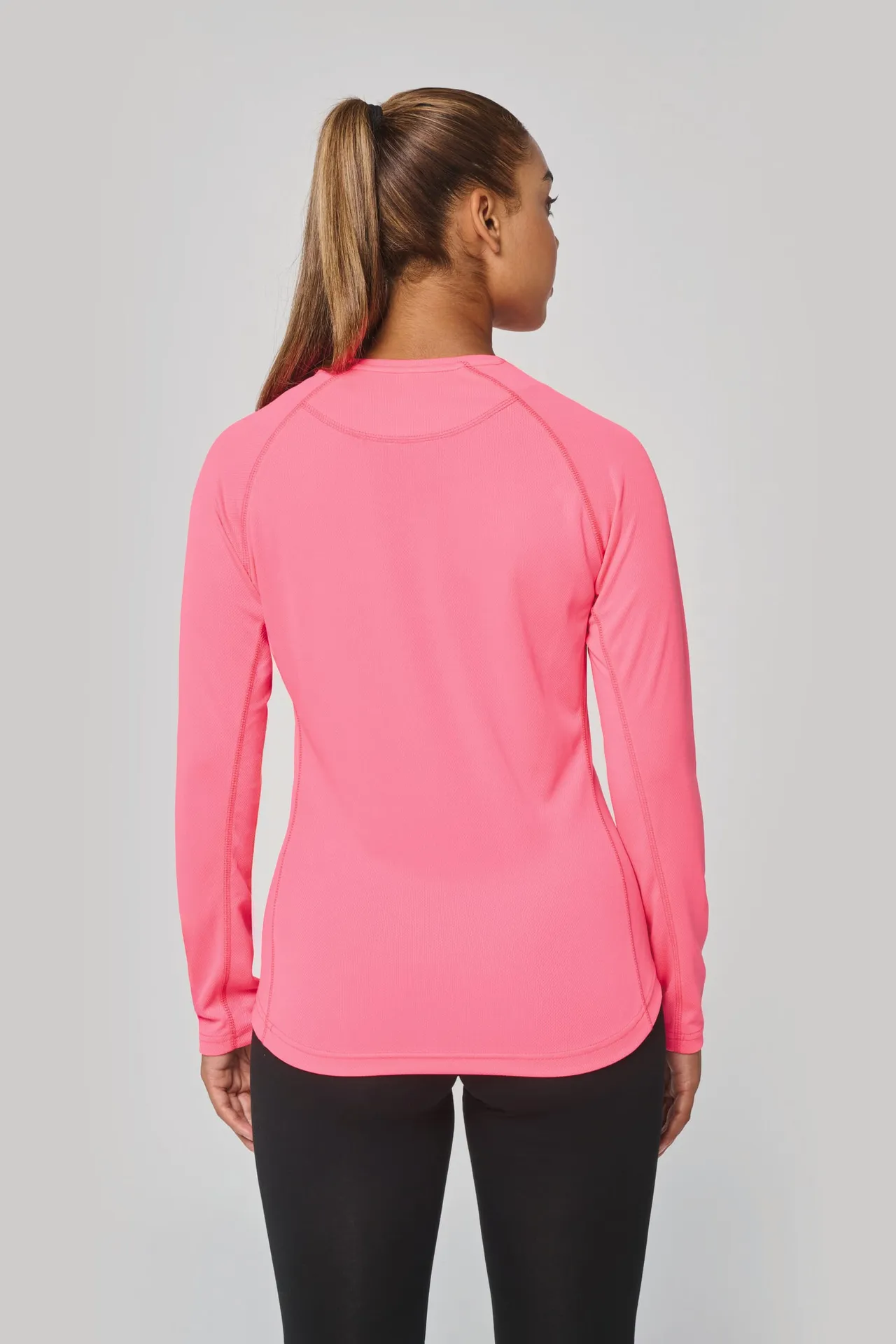 Damen Basic Sport Funktionsshirt Langarm