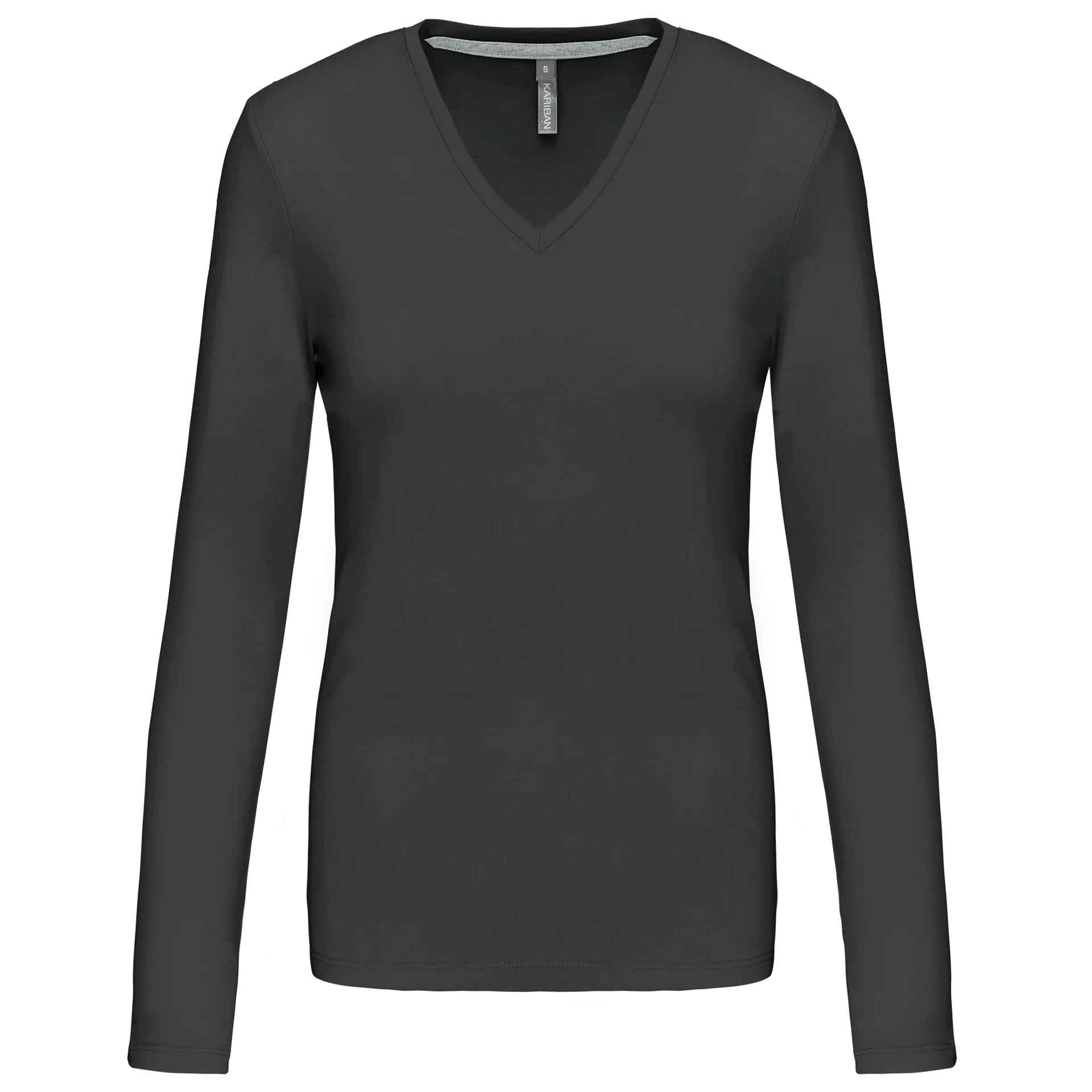 Damen-Langarmshirt mit V-Ausschnitt