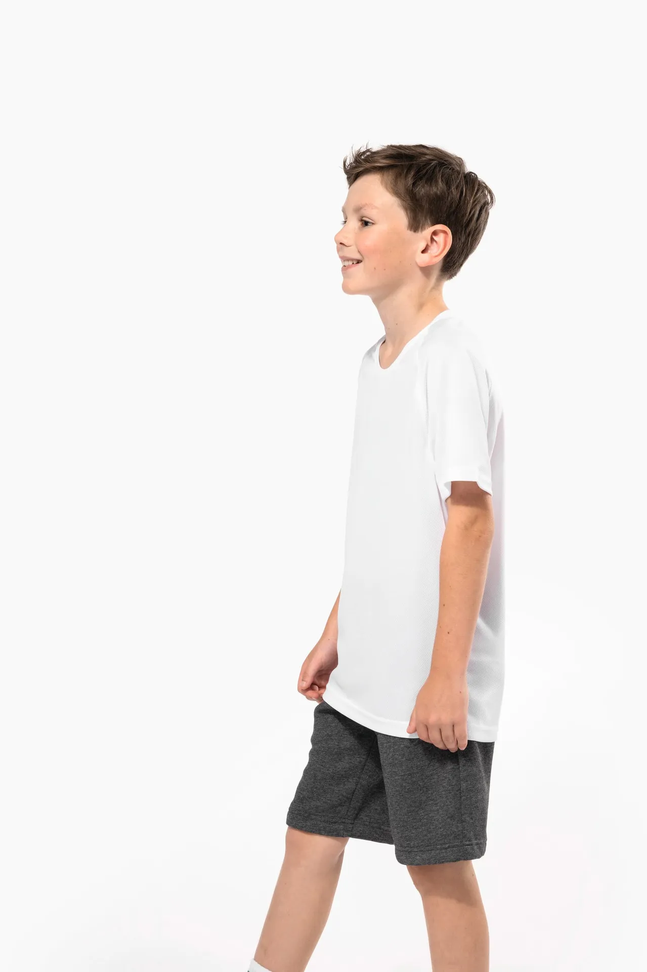 Kinder Basic Sport Funktionsshirt Kurzarm