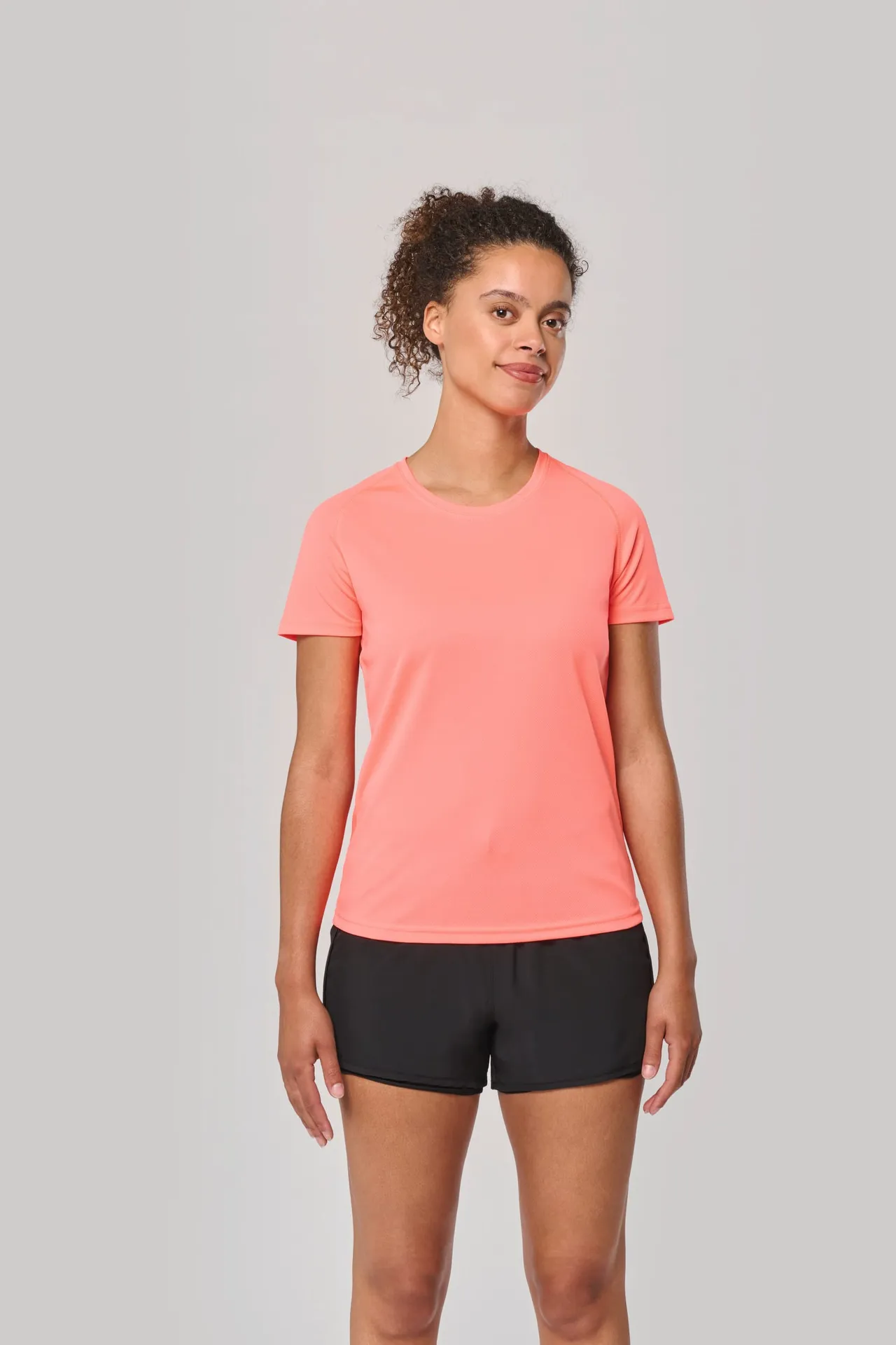 Damen Basic Sport Funktionsshirt Kurzarm