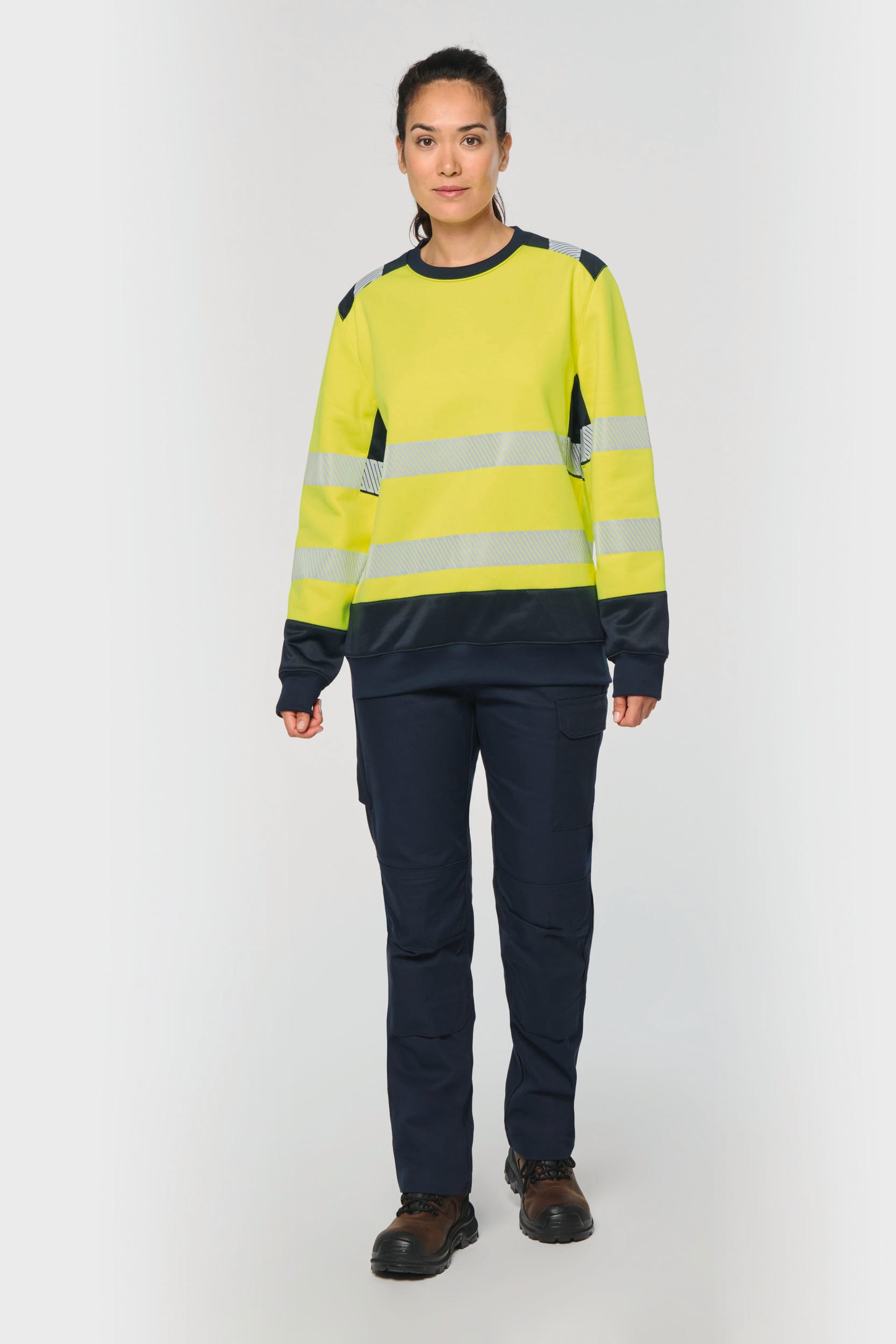 Recyceltes Sicherheitssweatshirt Rundhalsausschnitt