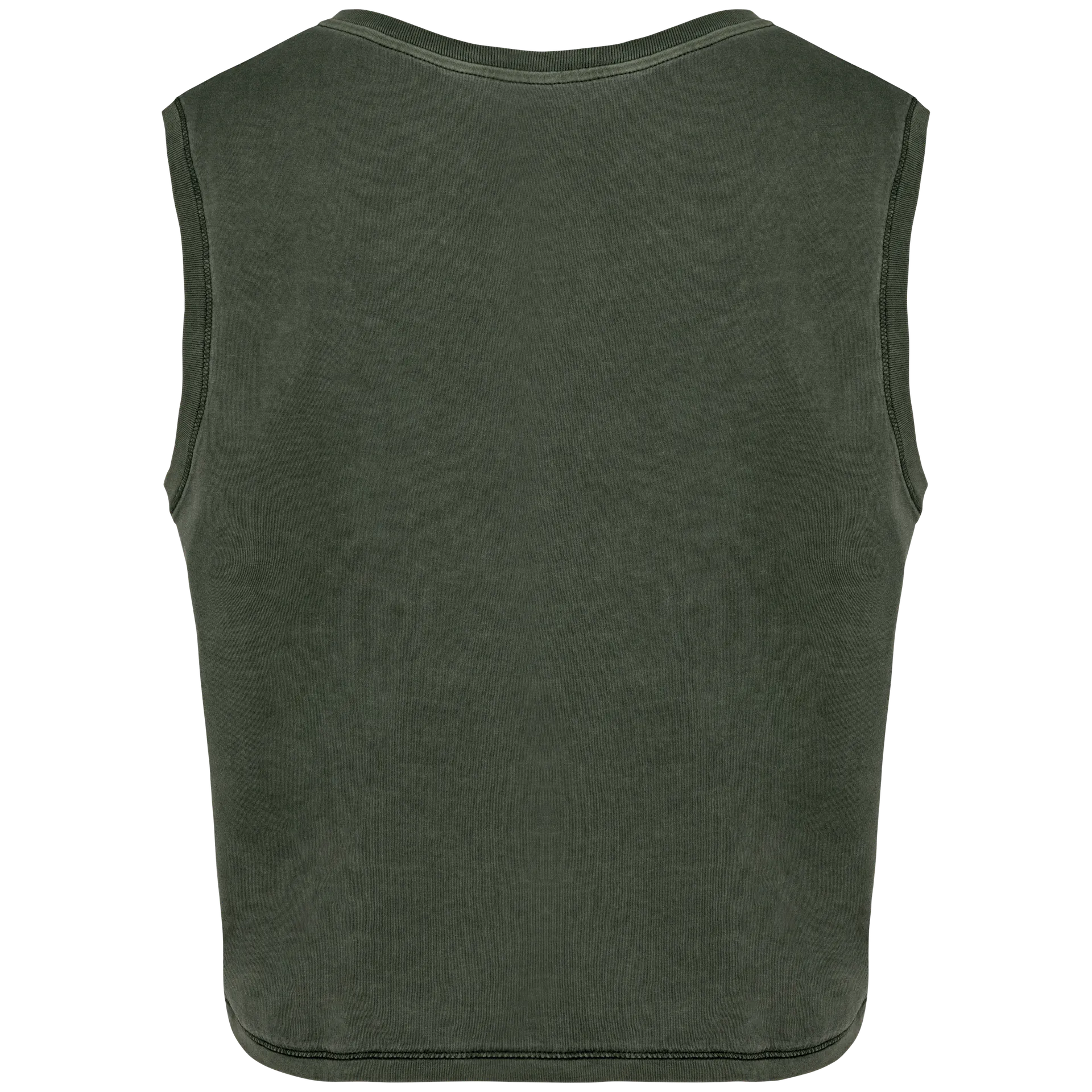 Umweltfreundliches ärmelloses Cropped Damen-T-Shirt