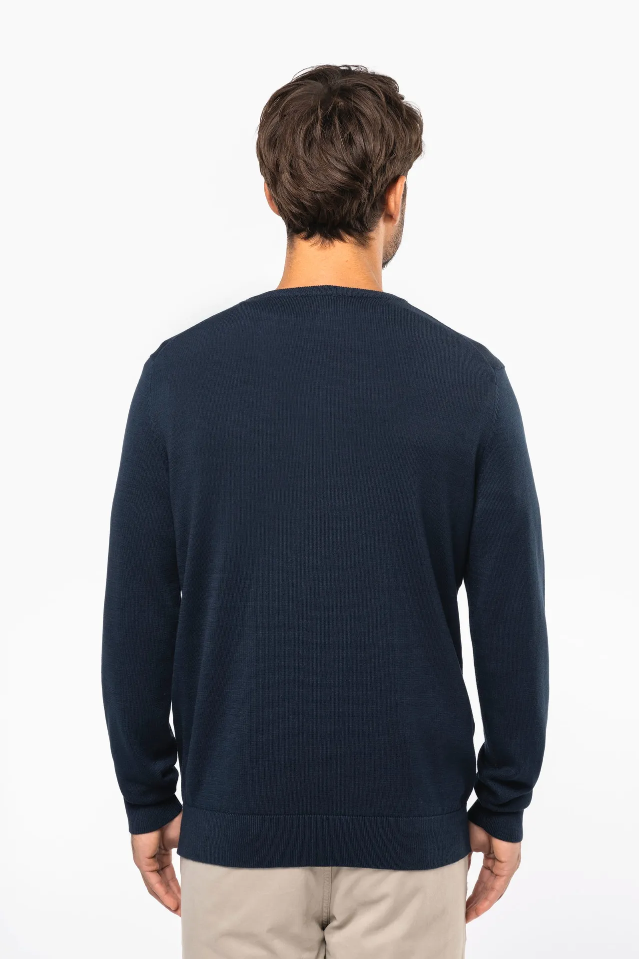 Umweltfreundlicher Herrenpullover mit V-Ausschnitt