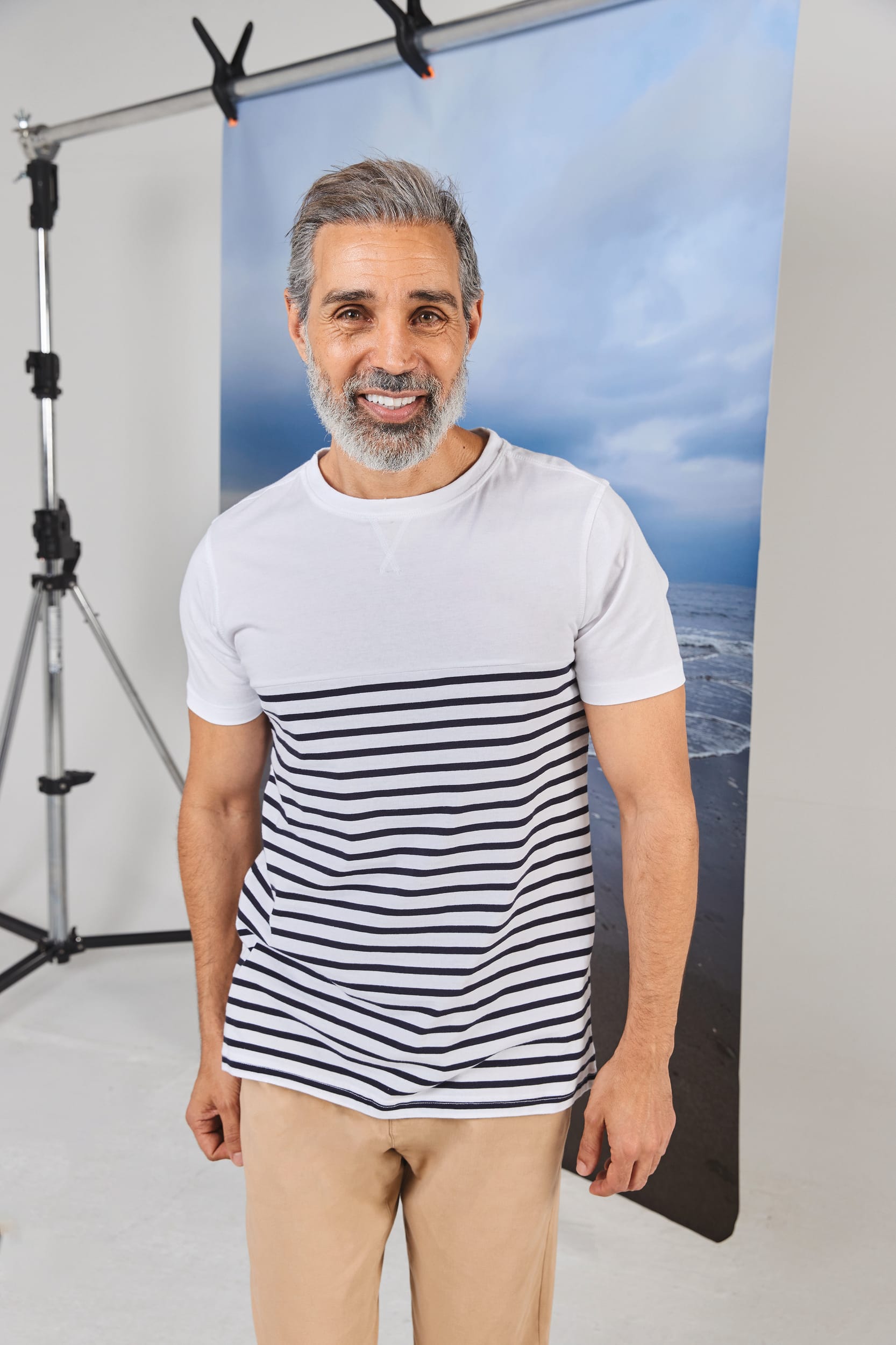 Breton t-shirt, kurzärmelig