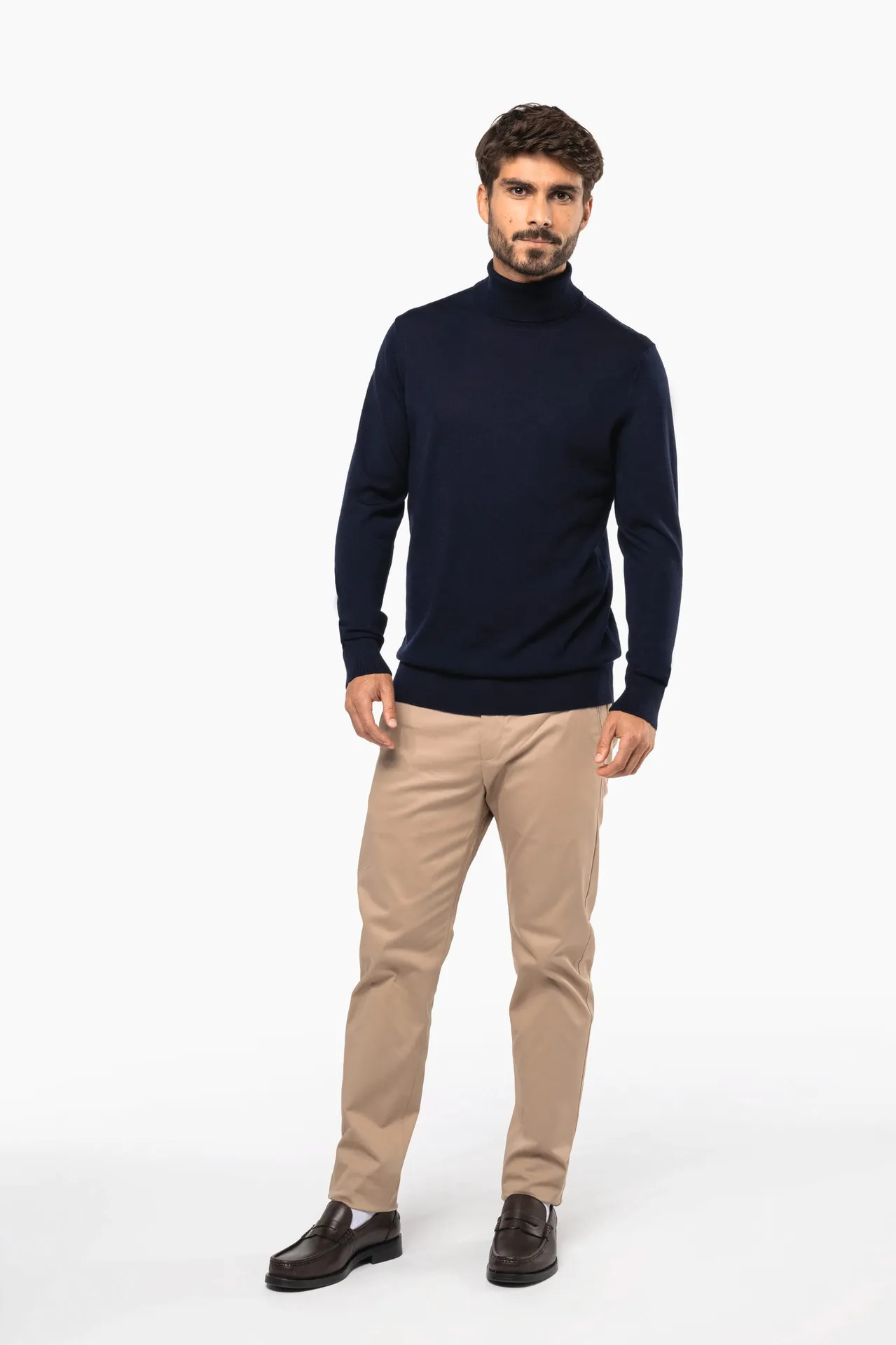Merino-Herrenpullover mit Rollkragen