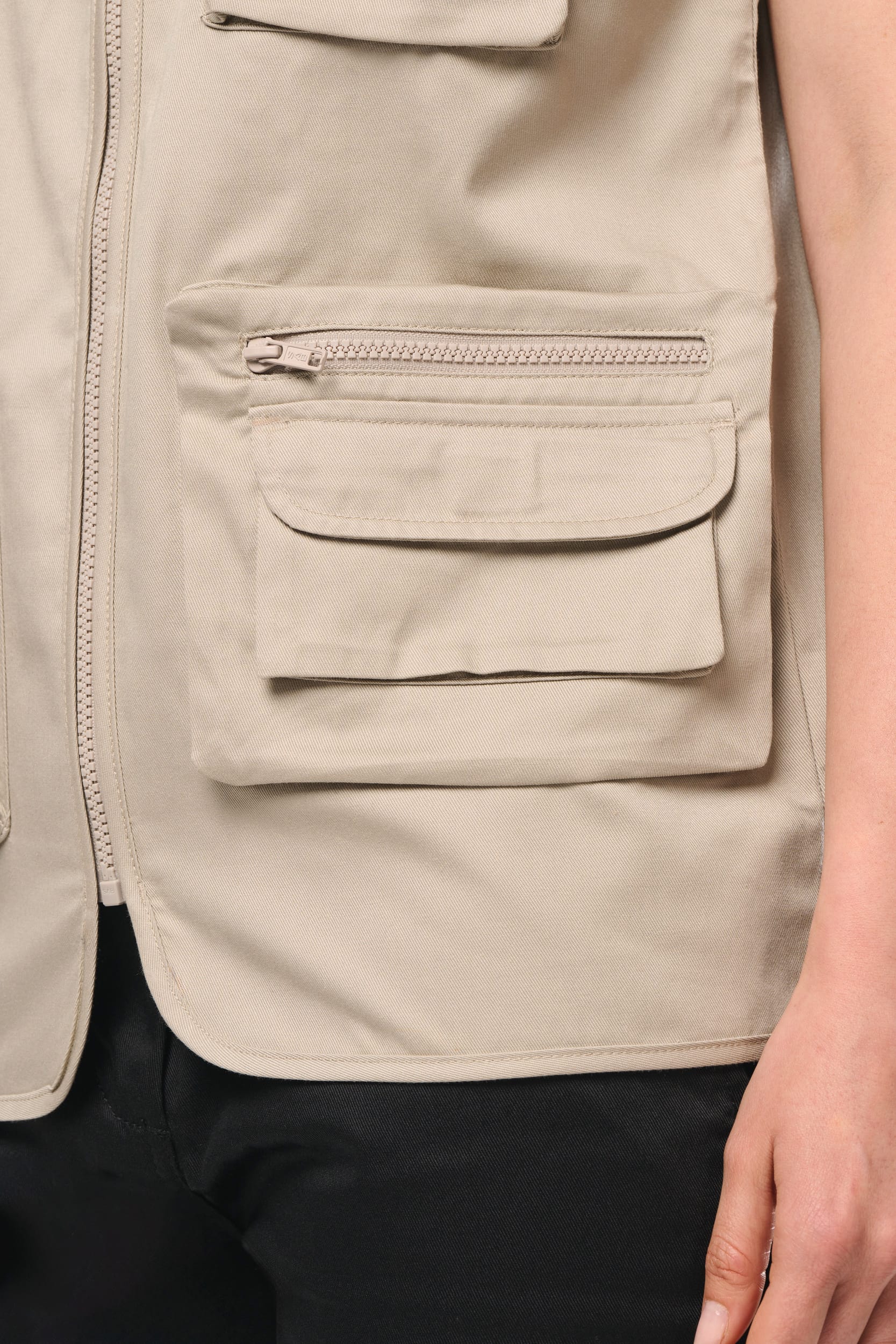 Gefütterte Unisex-Weste aus  Baumwollpolyester