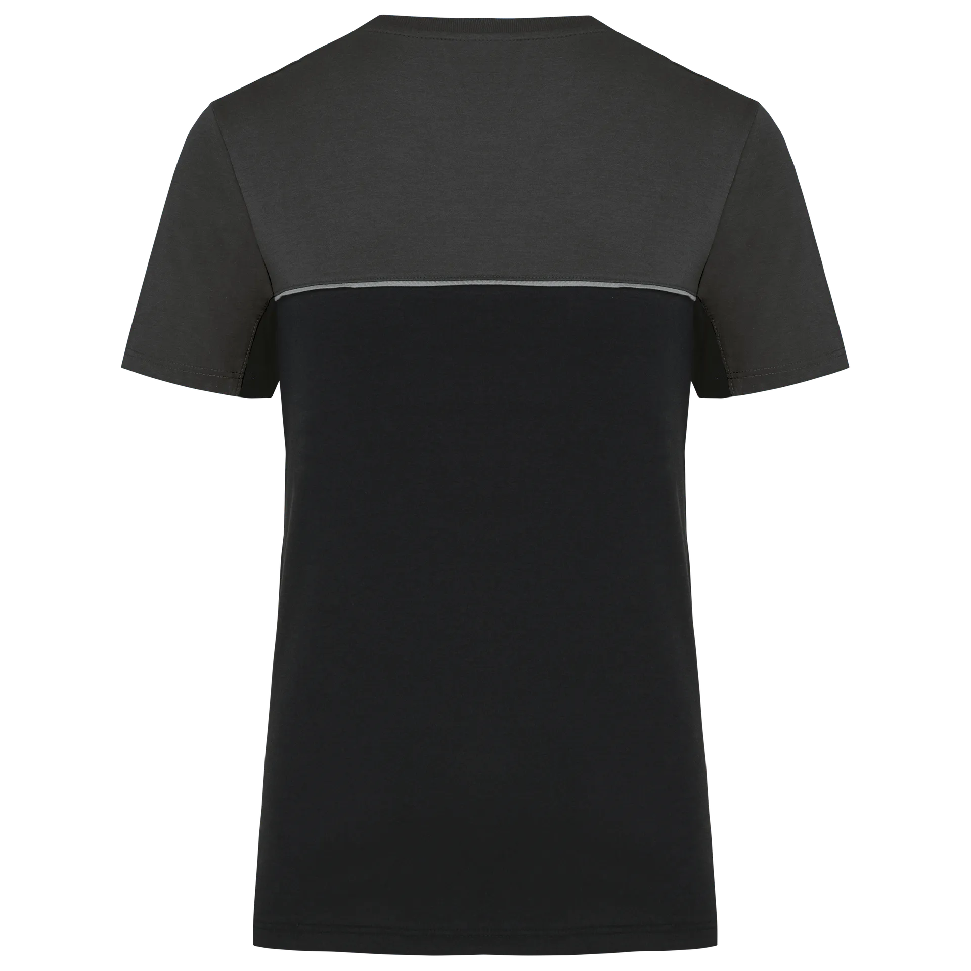 Zweifarbiges umweltfreundliches Unisex-T-Shirt mit kurzen Ärmeln