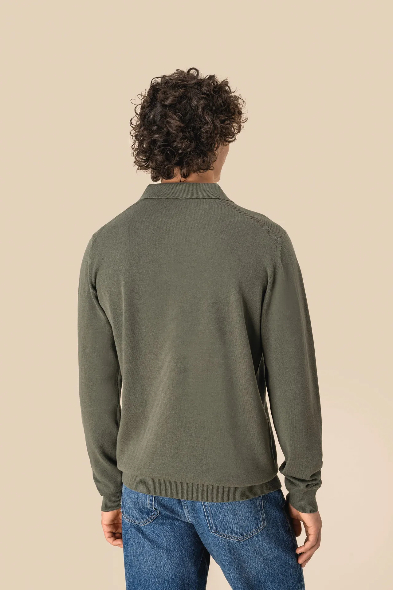 Umweltfreundliches Polohemd mit langen Ärmeln für Herren