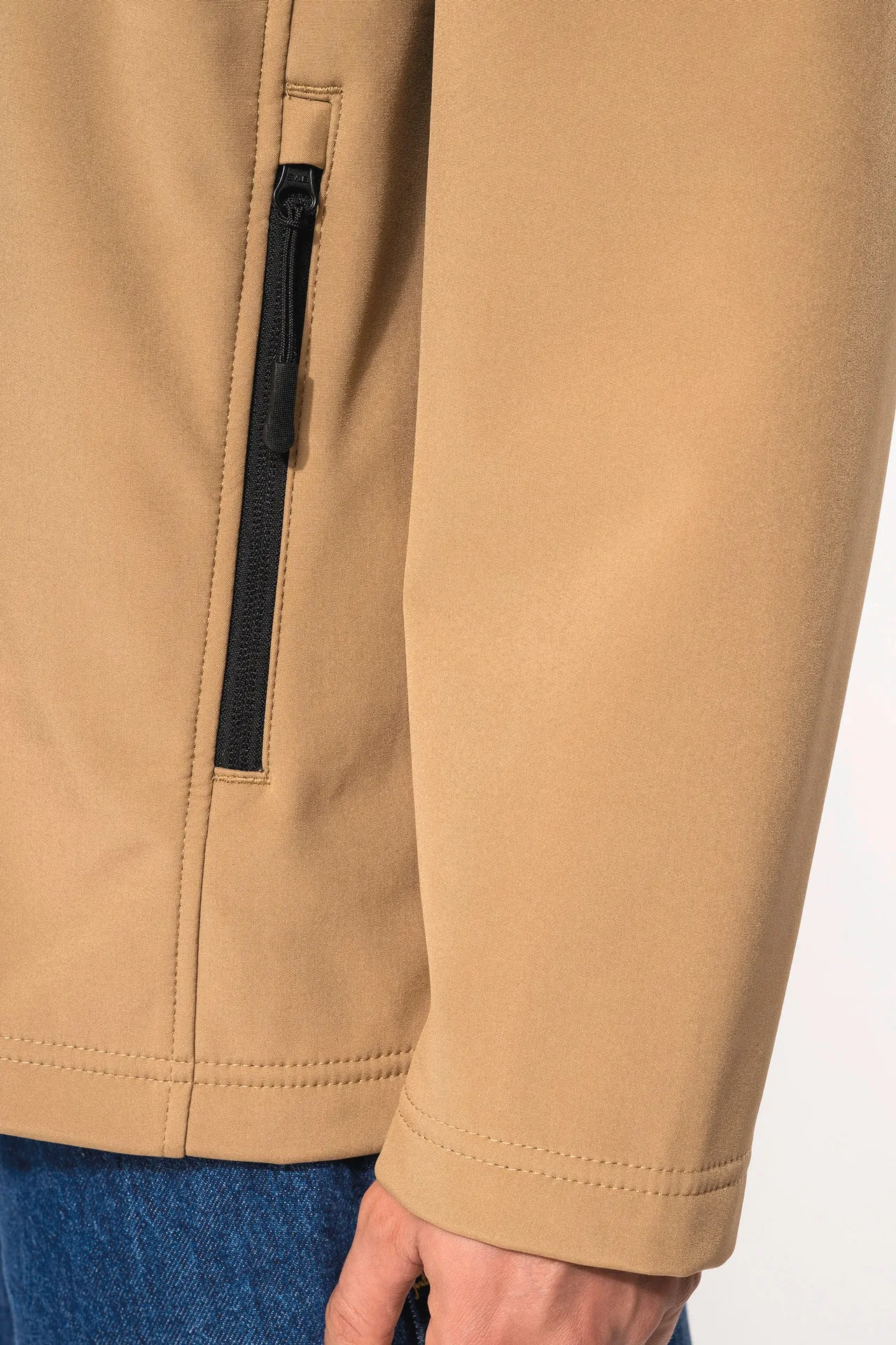 3-lagige Unisex-Softshell-Jacke mit Kapuze und abnehmbaren Ärmeln