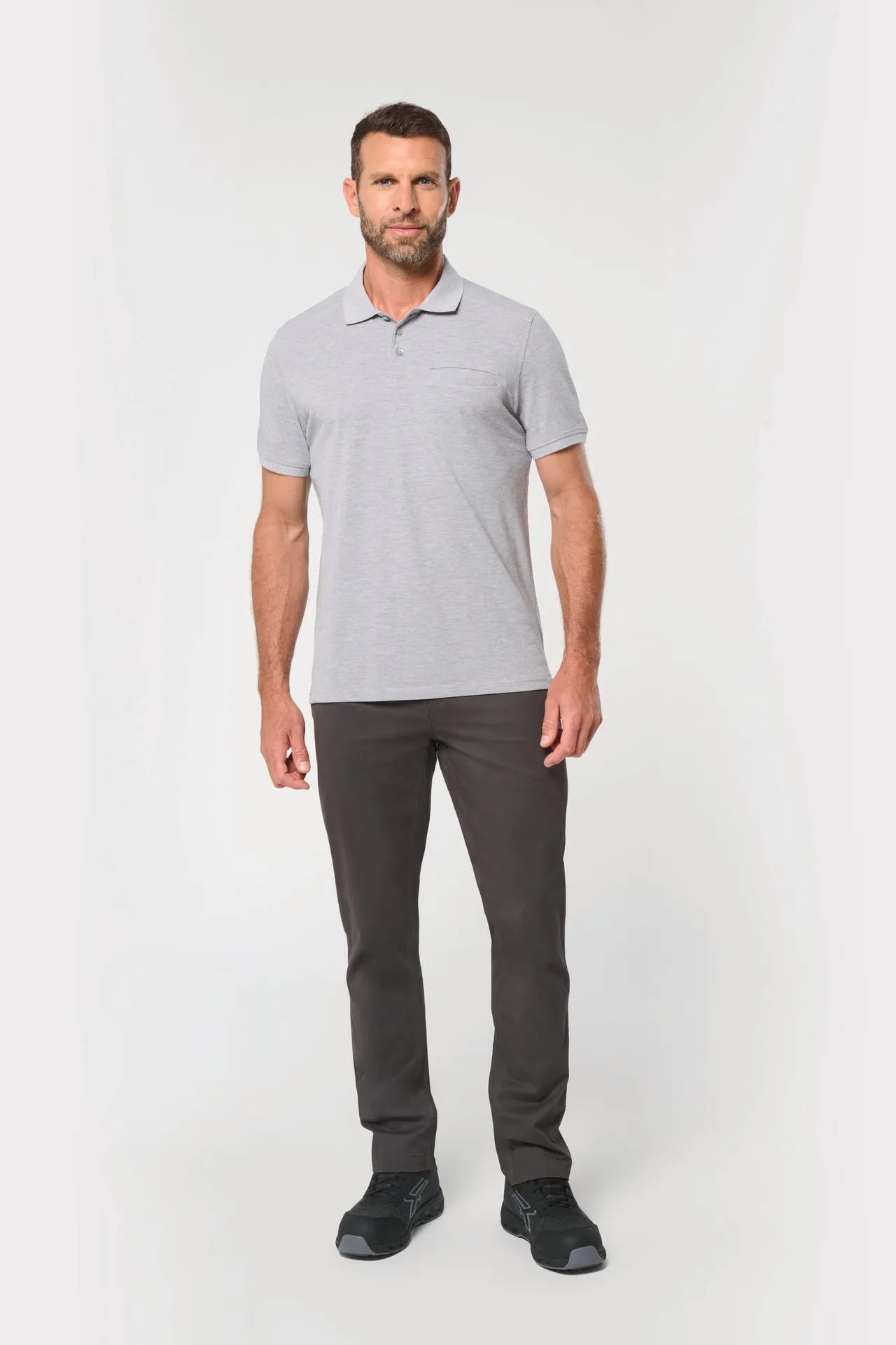 Bio-Baumwolle Unisex-Poloshirt mit Brusttasche