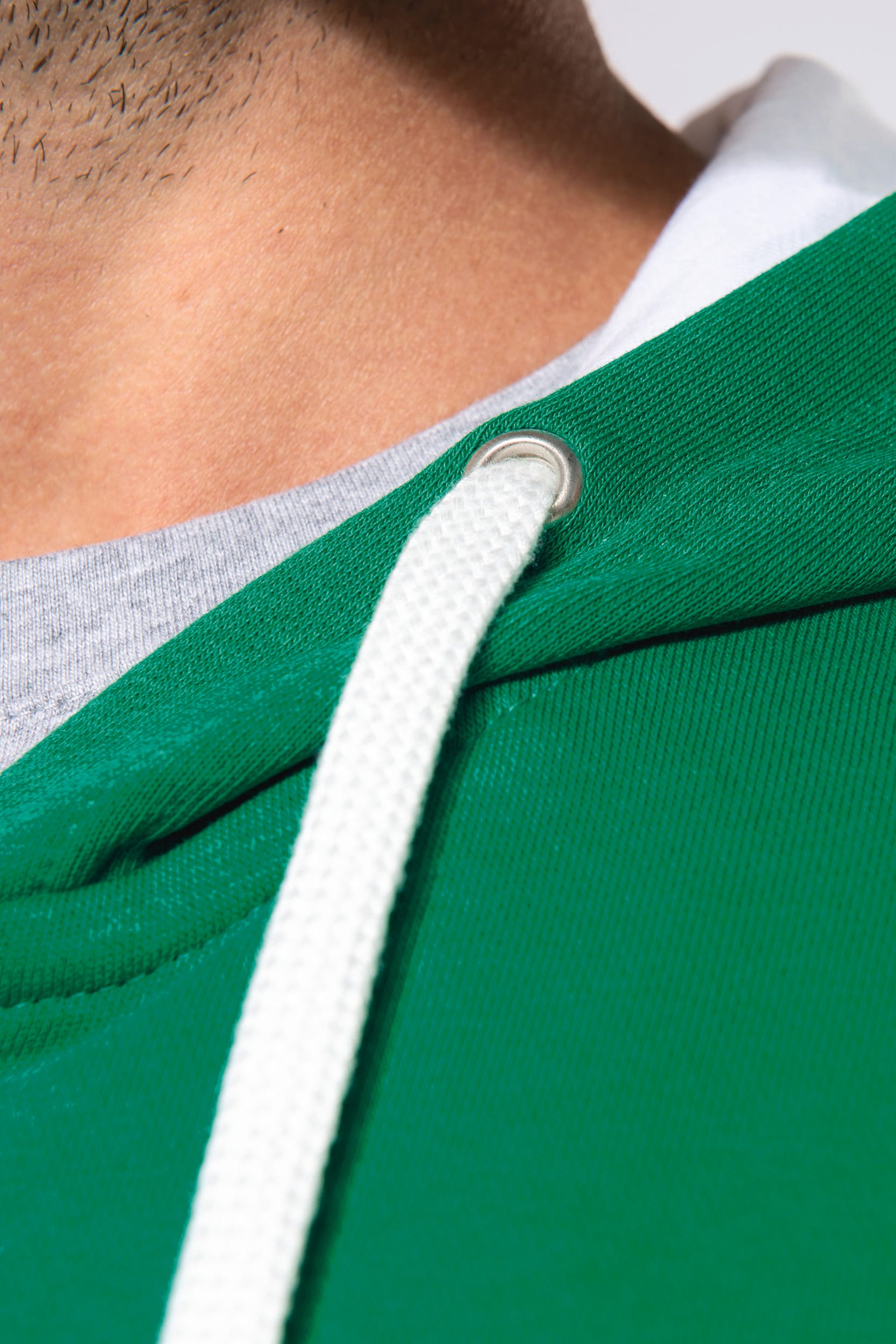 HERREN-KAPUZENSWEATSHIRT BICOLOR mit Reißverschluss