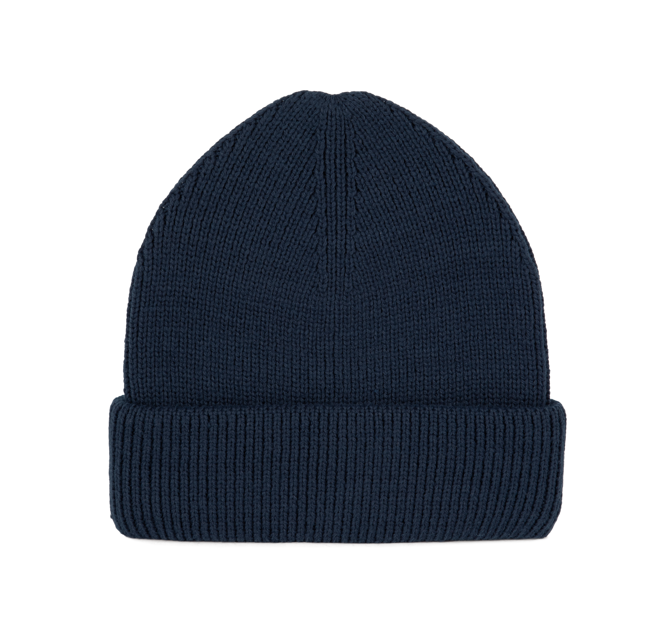 Gerippte Mütze mit doppeltem Umschlag