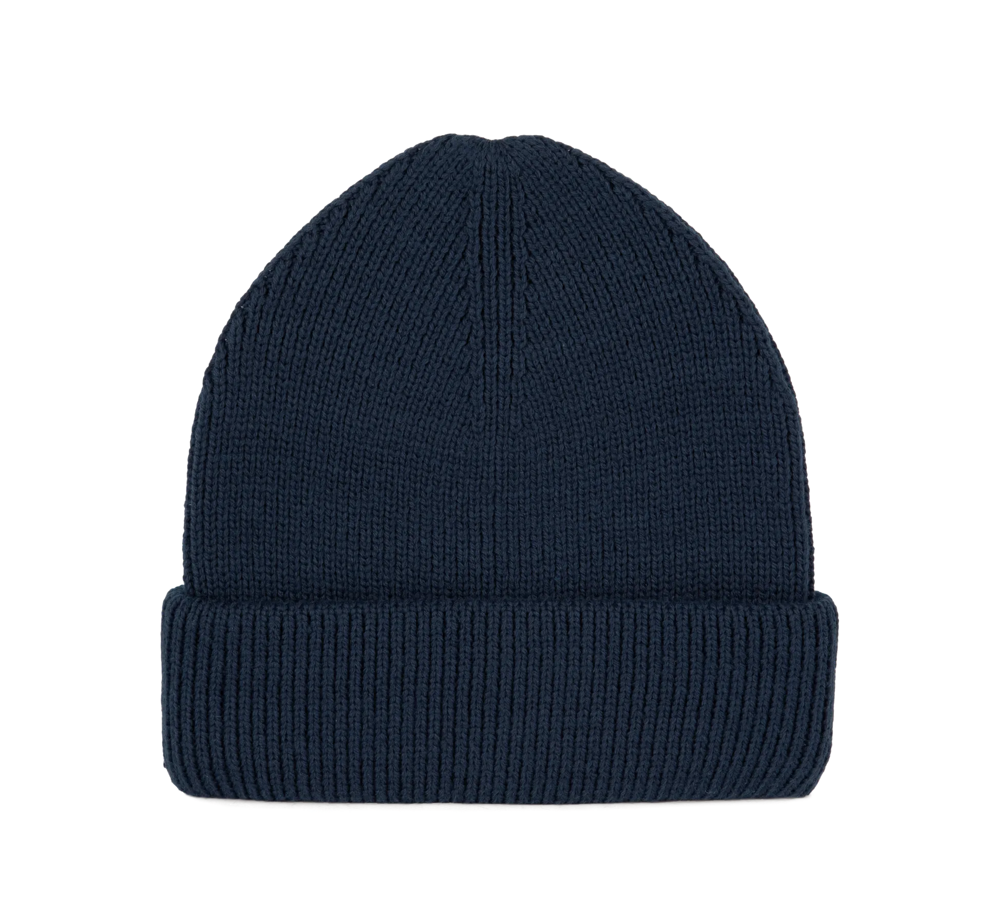 Gerippte Mütze mit doppeltem Umschlag
