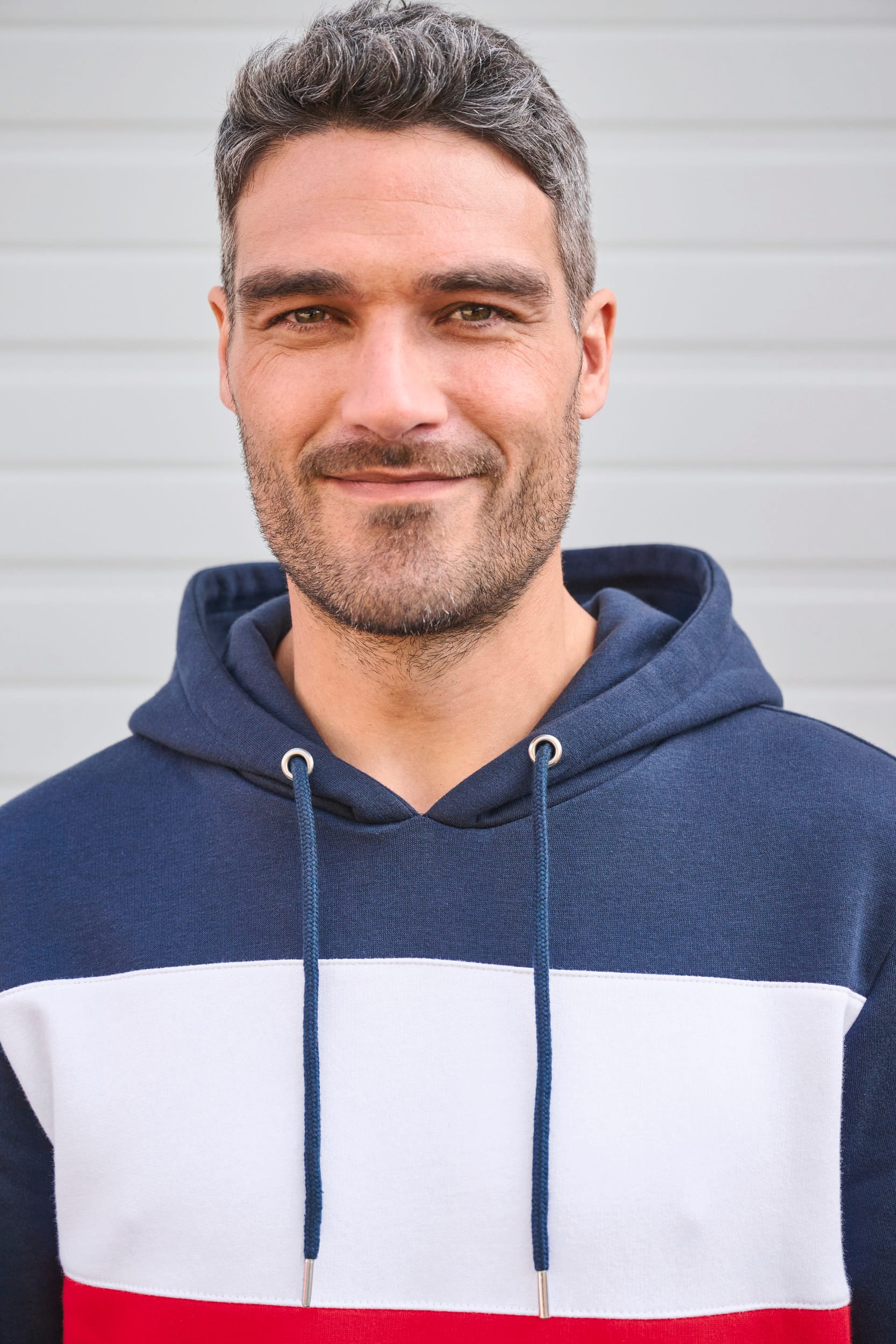 Dreifarbiges Kapuzensweatshirt, Unisex