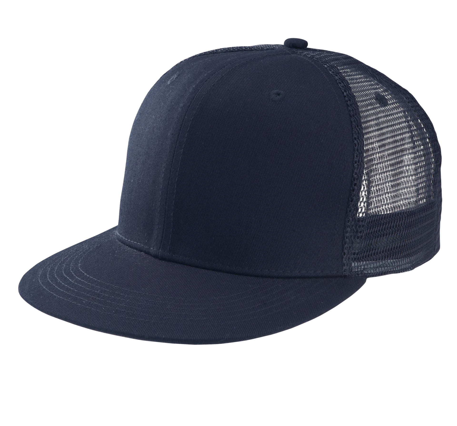 Trucker-Cap - 6-Panels-Kappe, Flachschirm