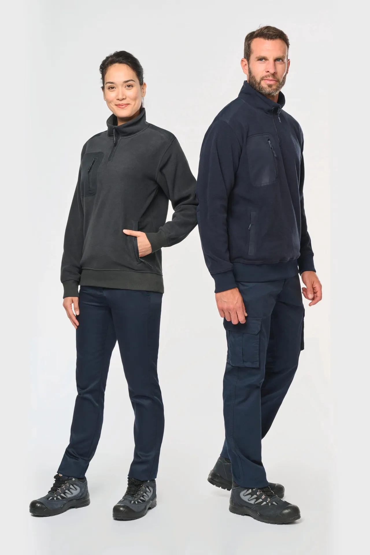 Umweltfreundlicher Fleecepullover mit Reißverschlusskragen, Unisex