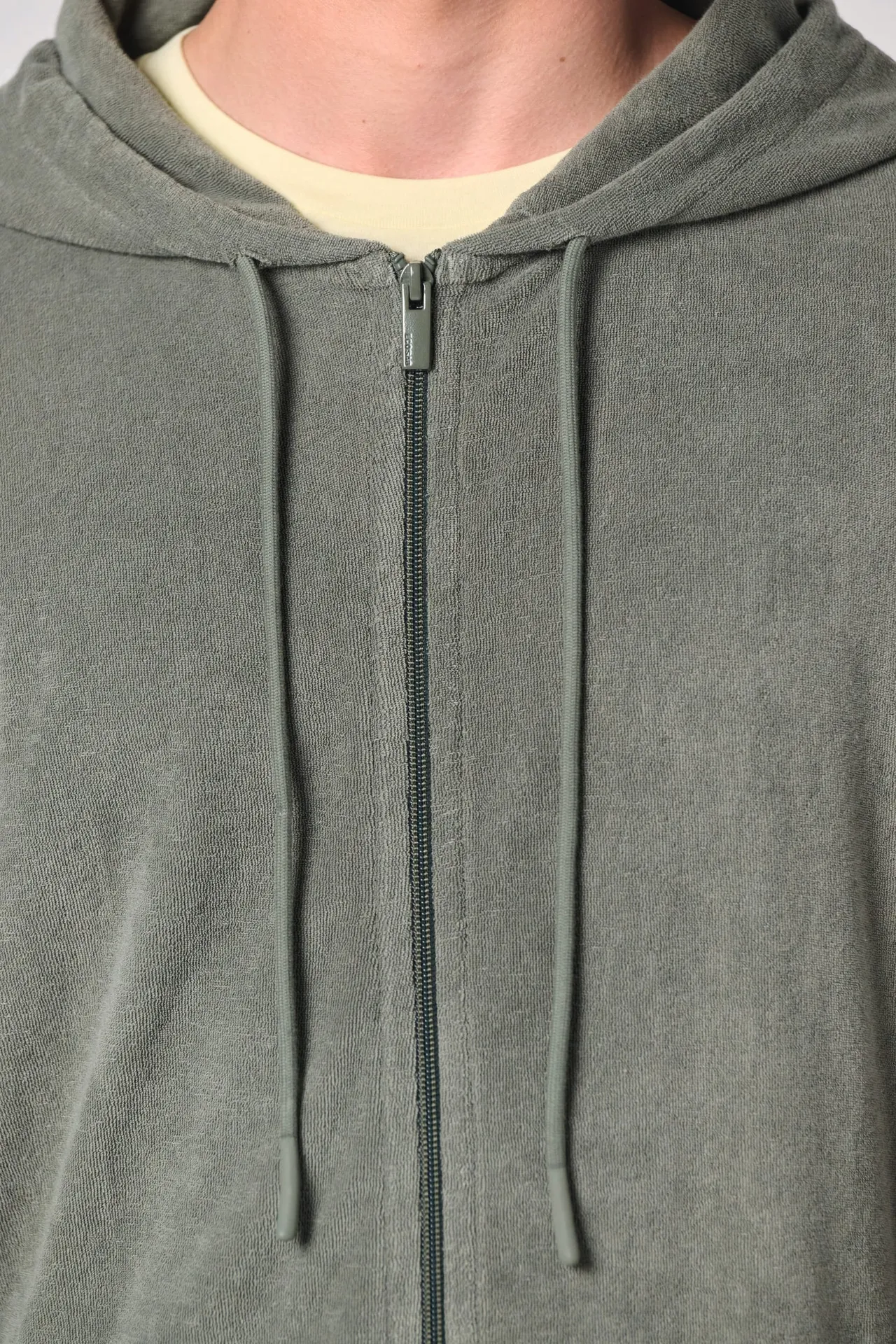 Umweltfreundliches Kapuzensweatshirt aus Frottee mit Reißverschluss für Herren