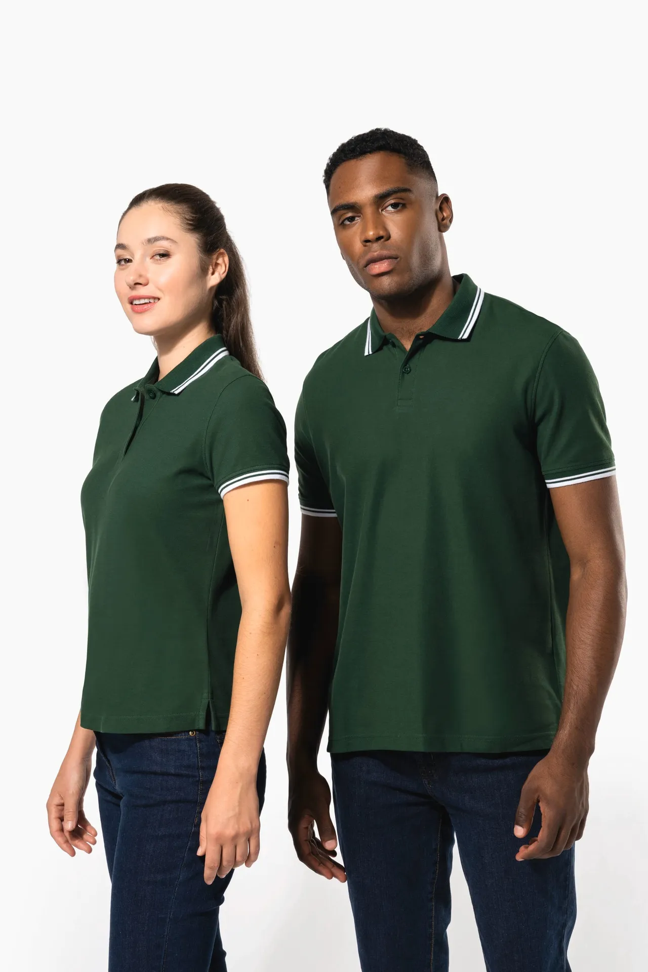 Herren Poloshirt mit kurzen Ärmeln und kontrastfarbenen Paspeln