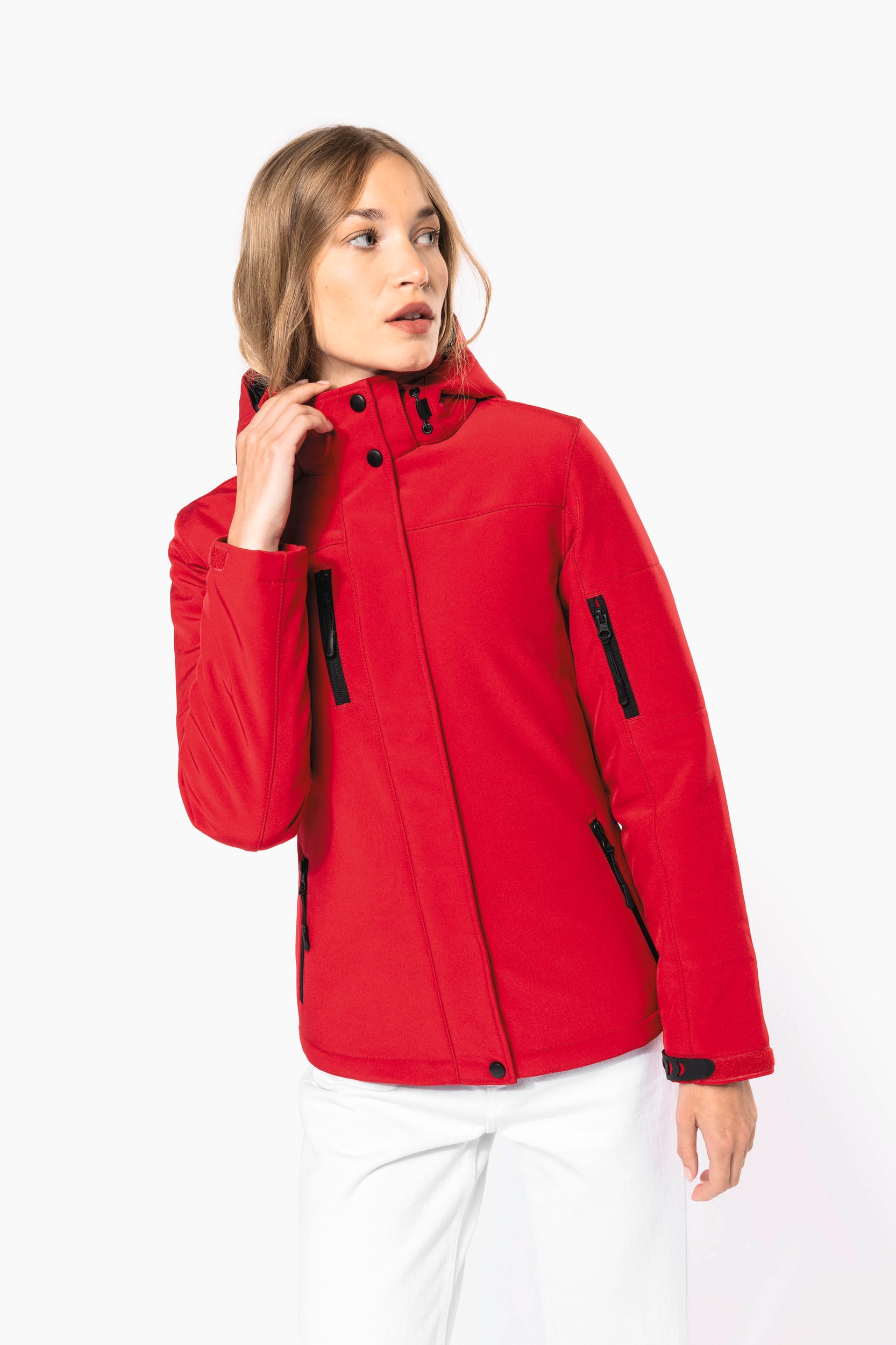 Damenparka Softshell wattiert mit Kapuze
