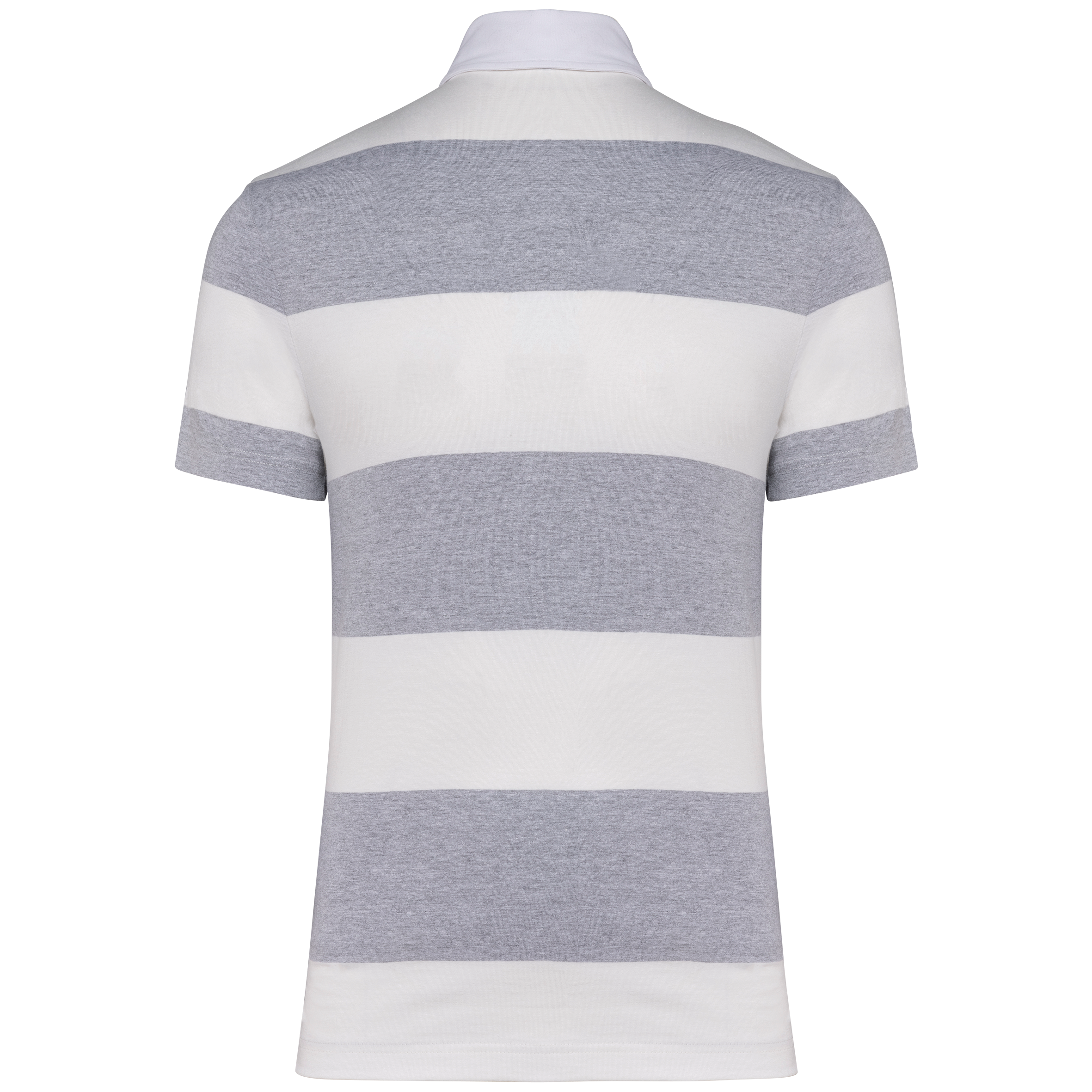 Gestreiftes Polohemd mit kurzen Ärmeln, Unisex