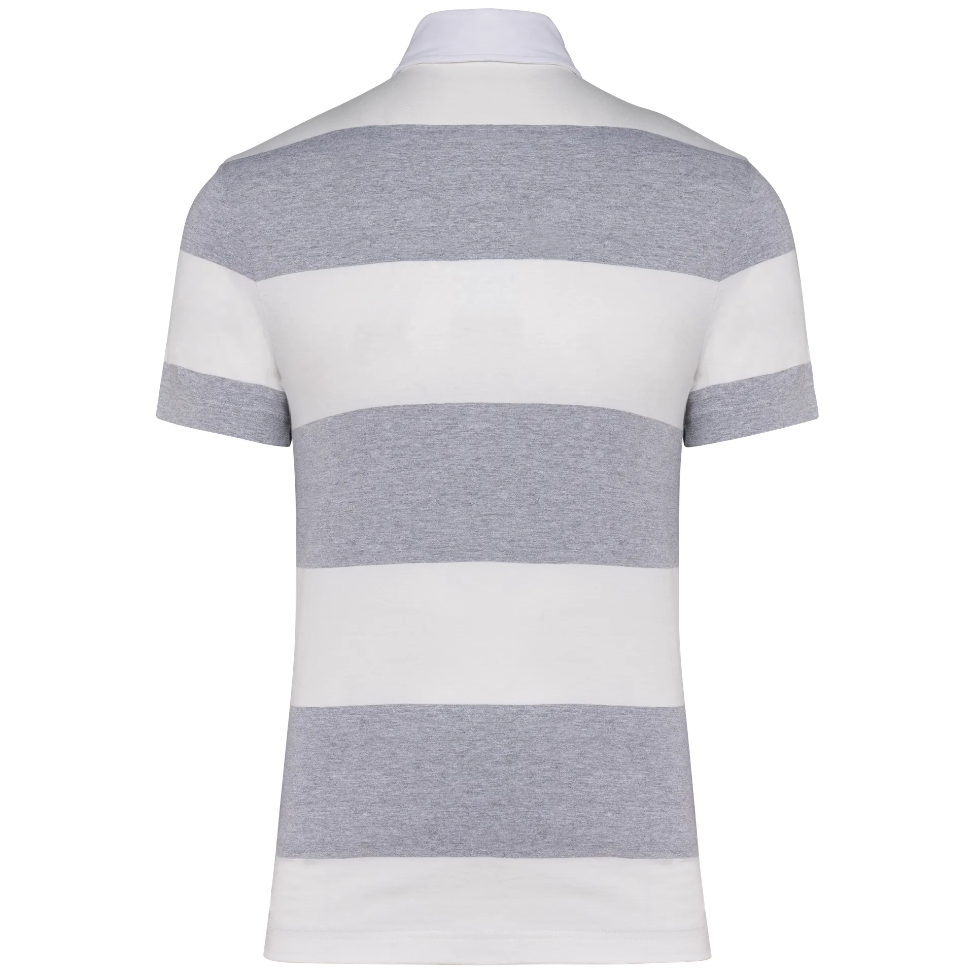 Gestreiftes Polohemd mit kurzen Ärmeln, Unisex