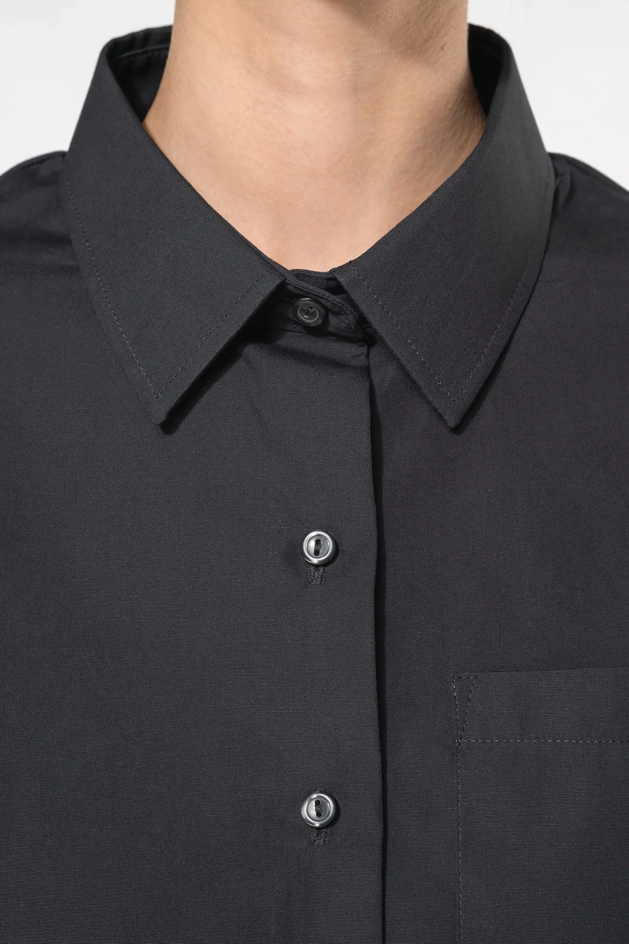 Damen Popelinebluse Kurzarm