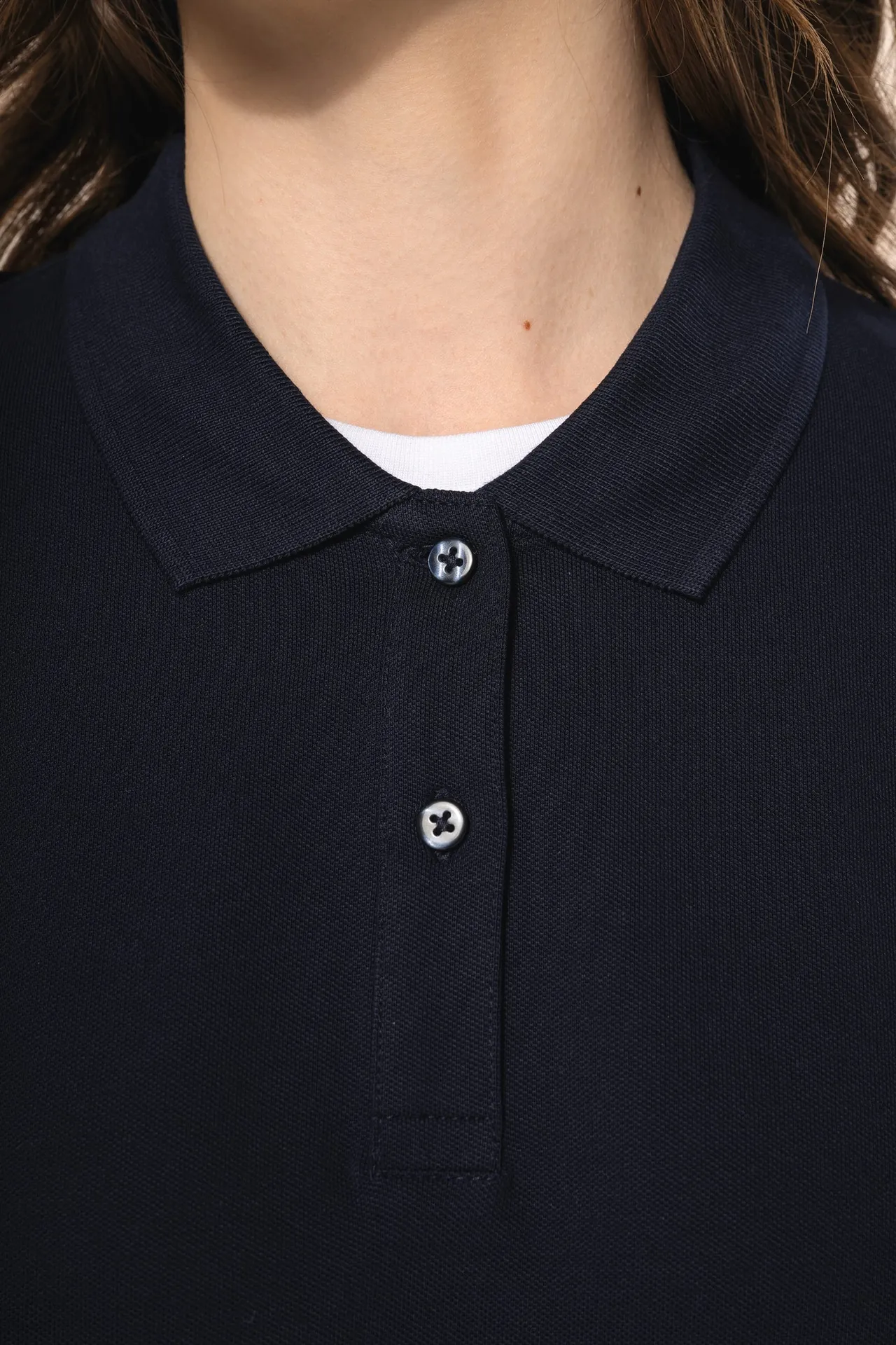 Supima® Damen-Polohemd mit langen Ärmeln