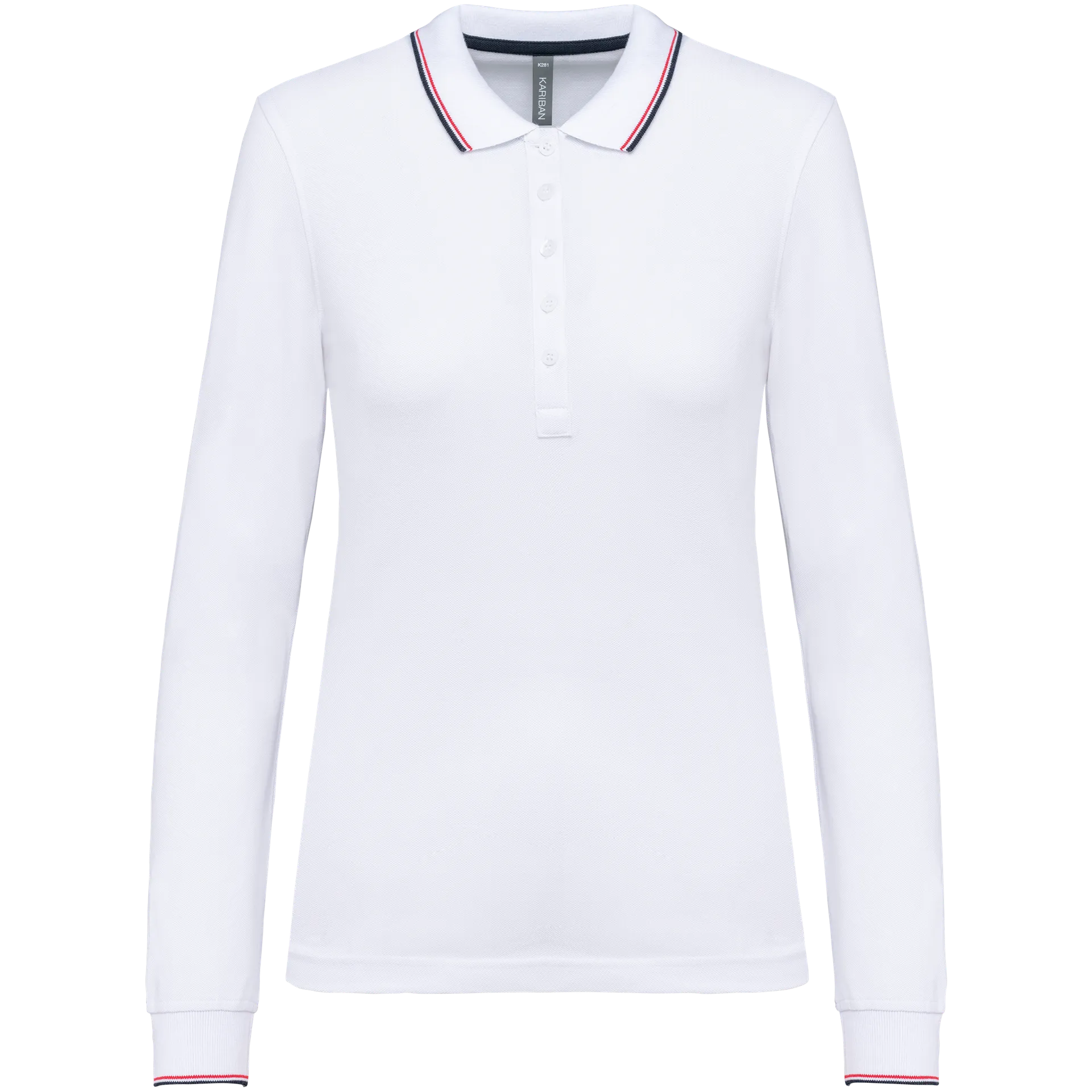 Langarm-Polohemd aus Piqué für Damen