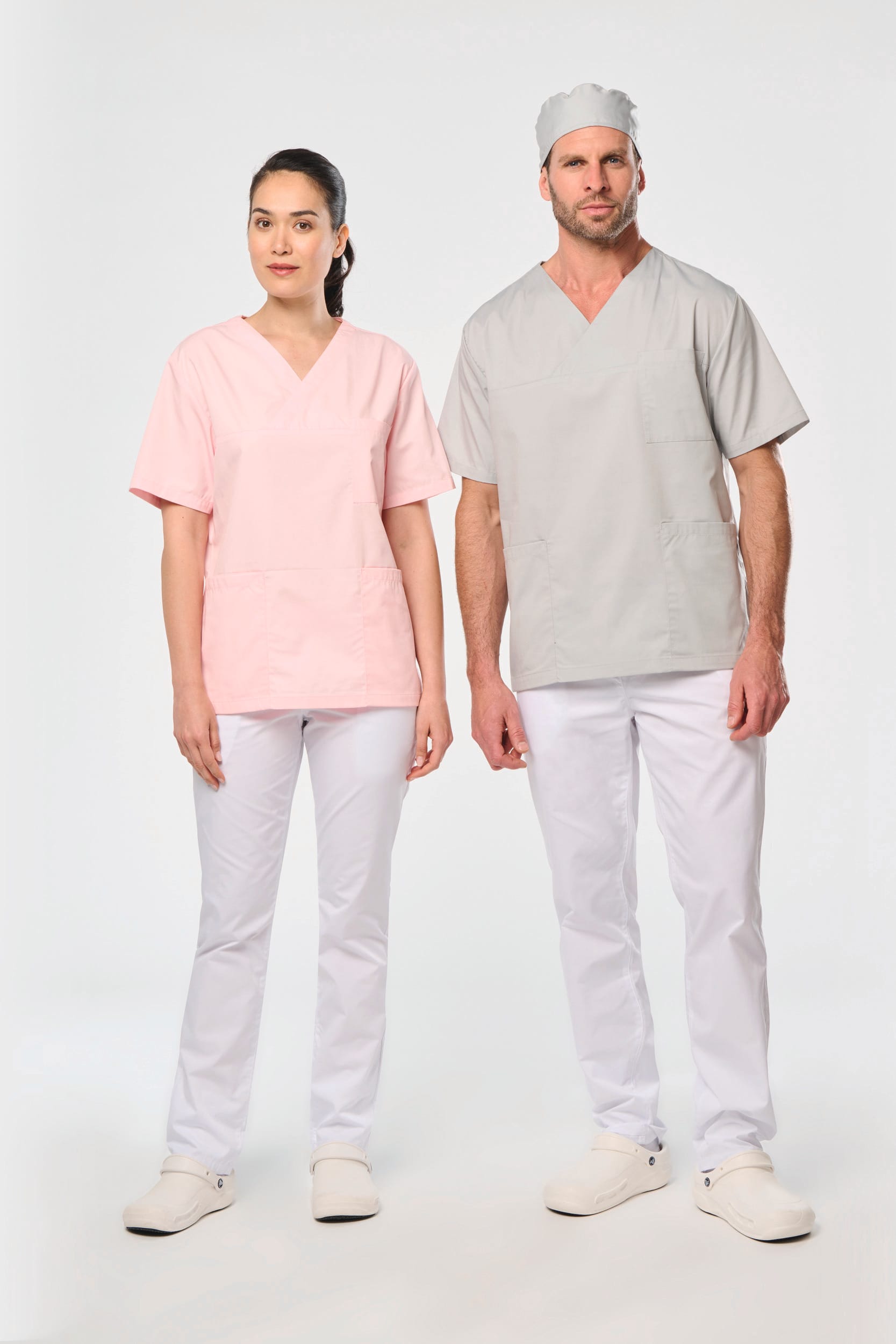 Kurzärmlige Unisex-Tunika aus Baumwollpolyester