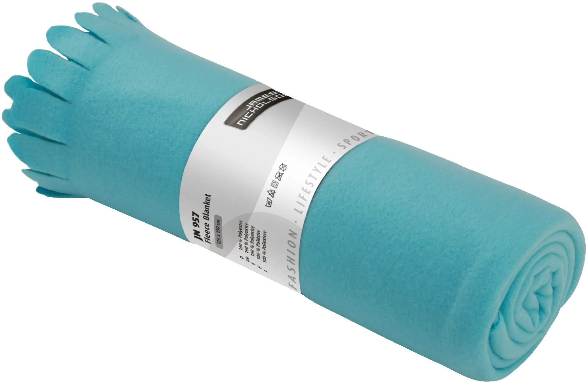 JN957 Fleece-Decke mit Fransen