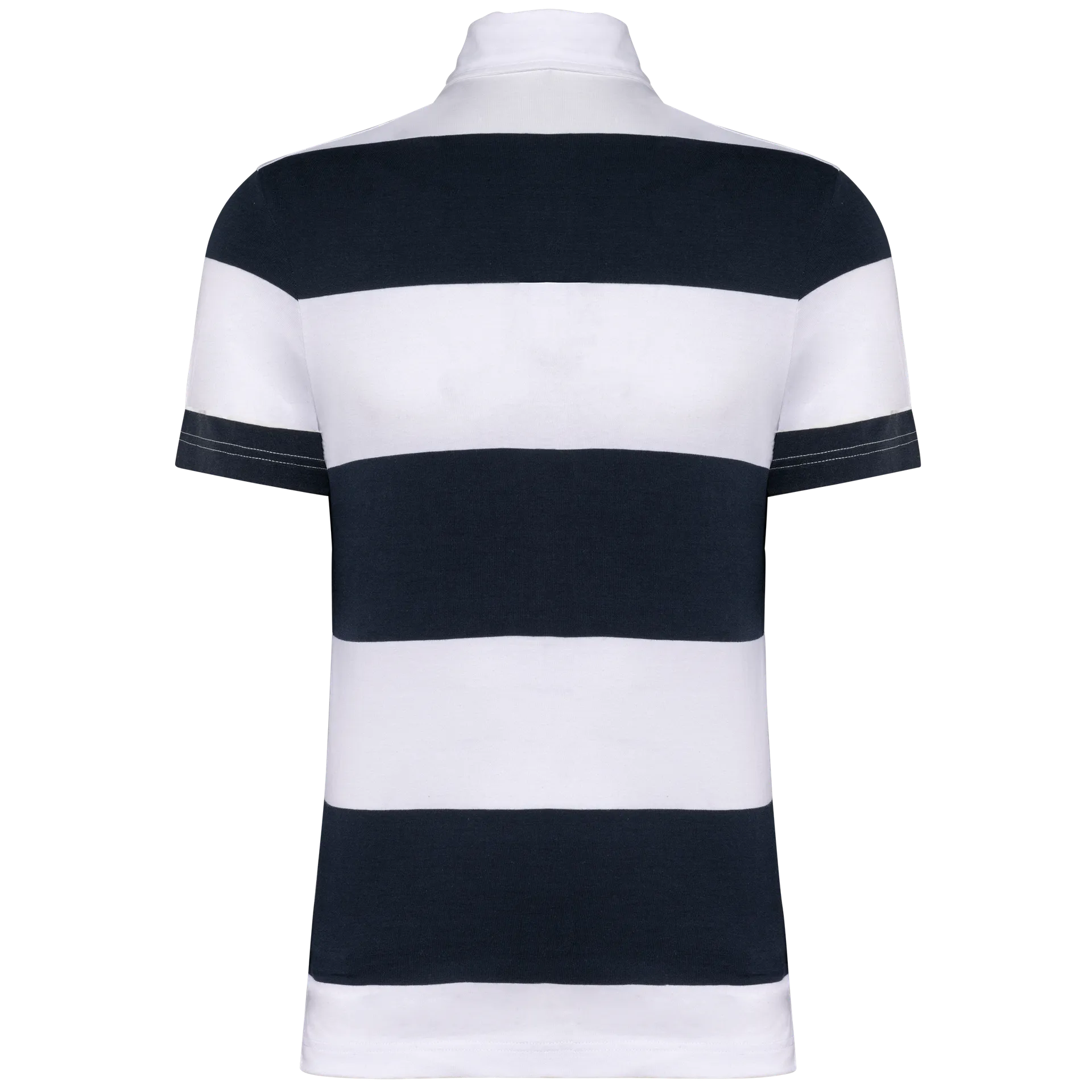 Gestreiftes Polohemd mit kurzen Ärmeln, Unisex