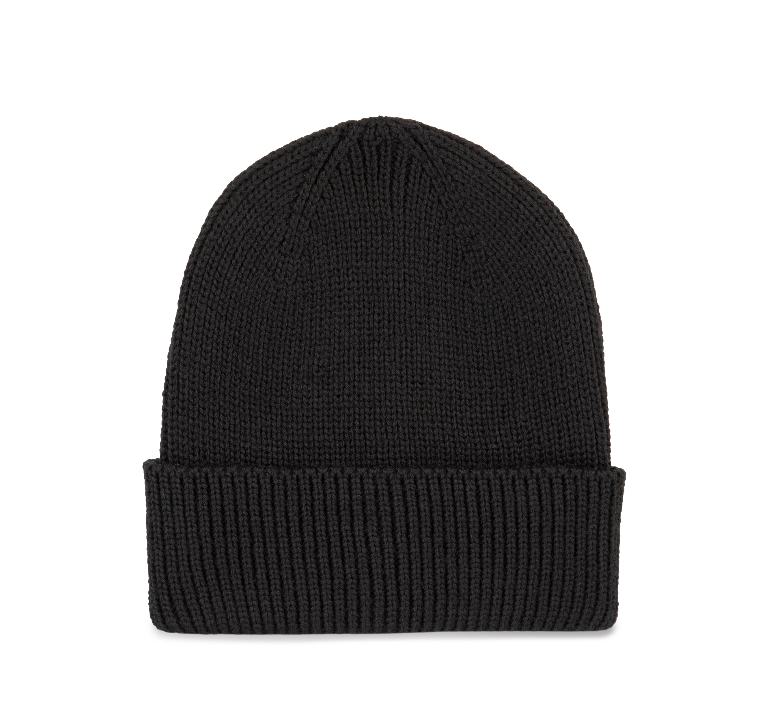 Gerippte Mütze mit Umschlag