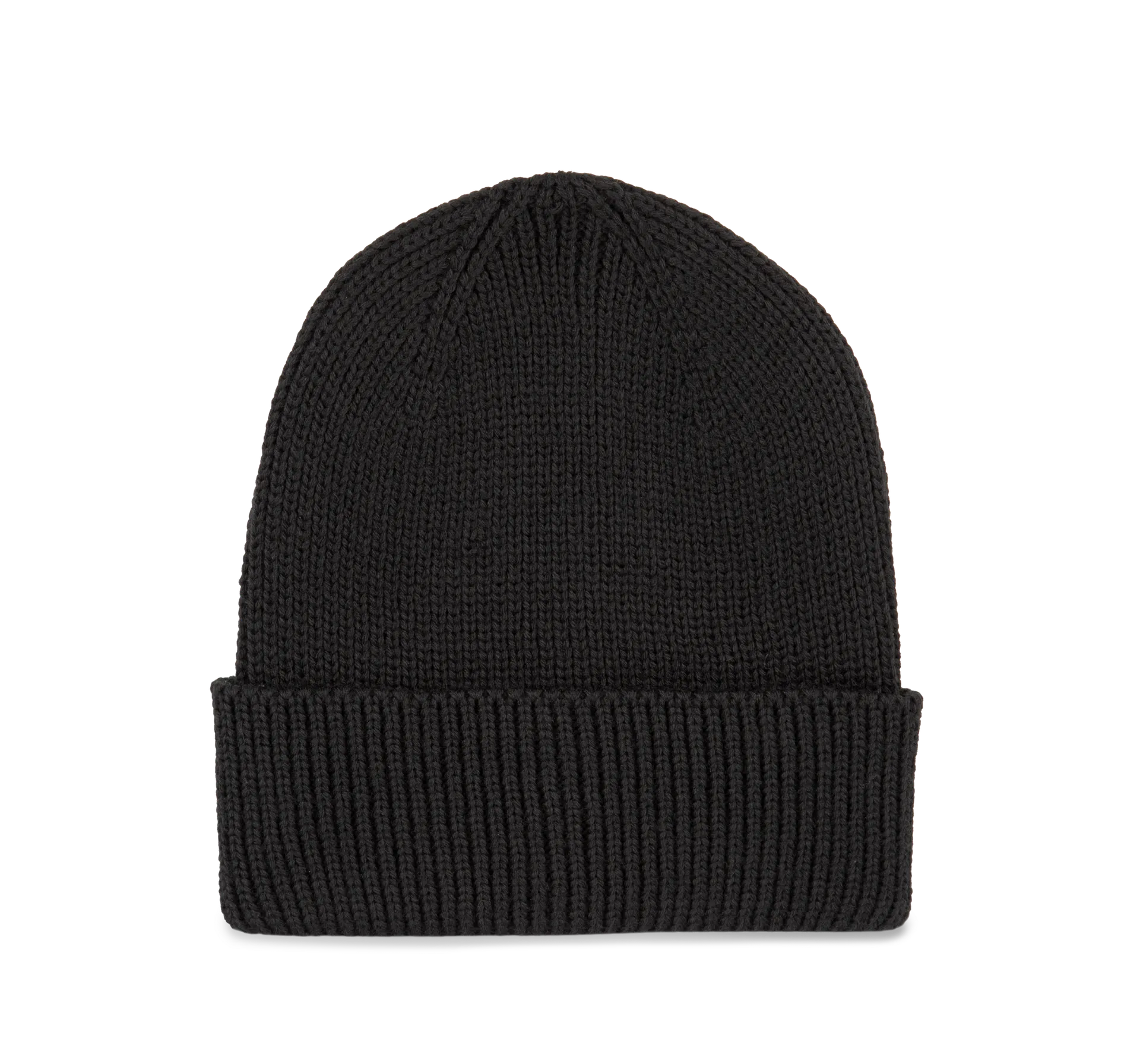 Gerippte Mütze mit Umschlag