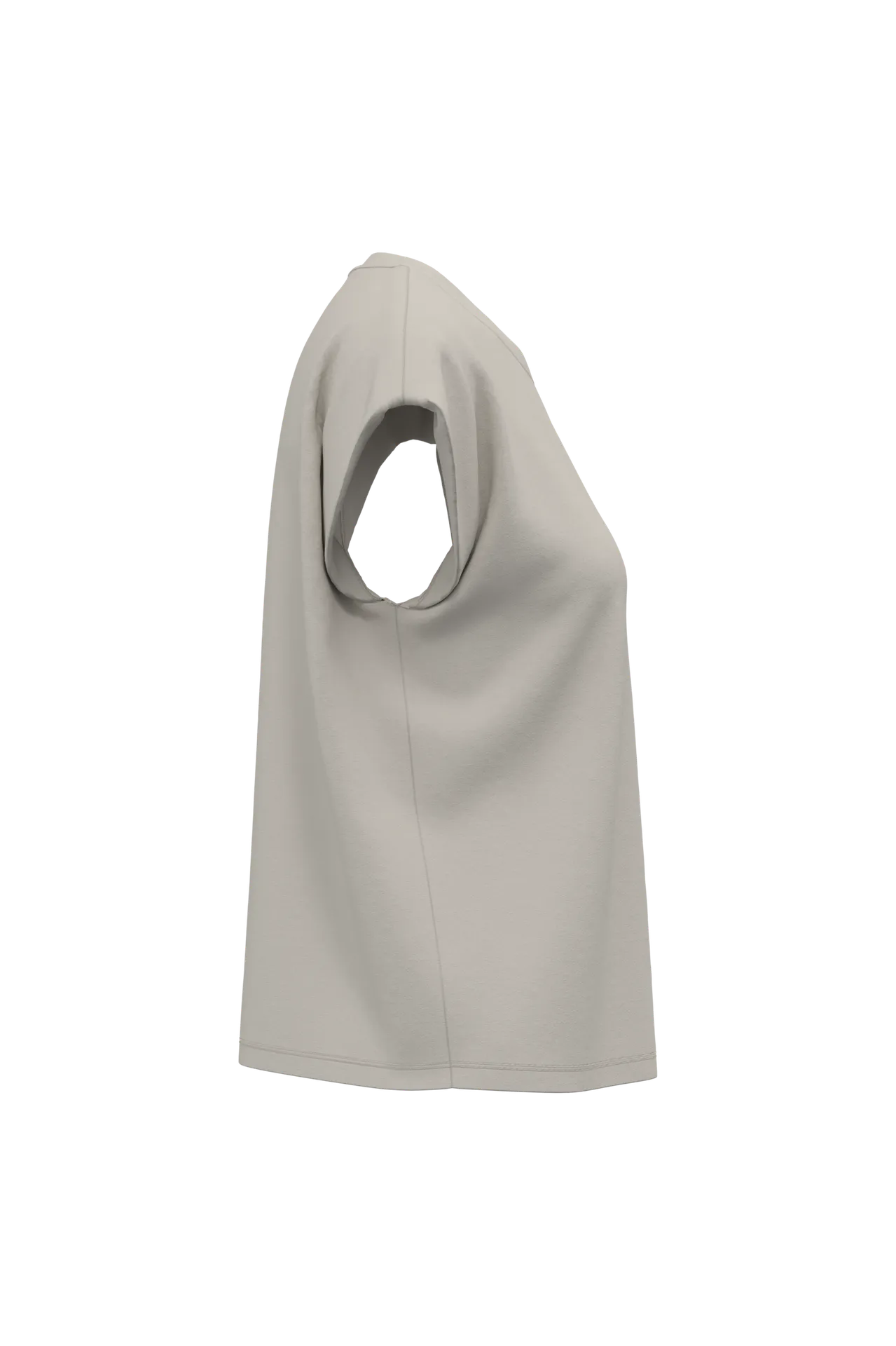 Nachhaltiges ärmelloses Damen-T-Shirt mit Schulterpolstern