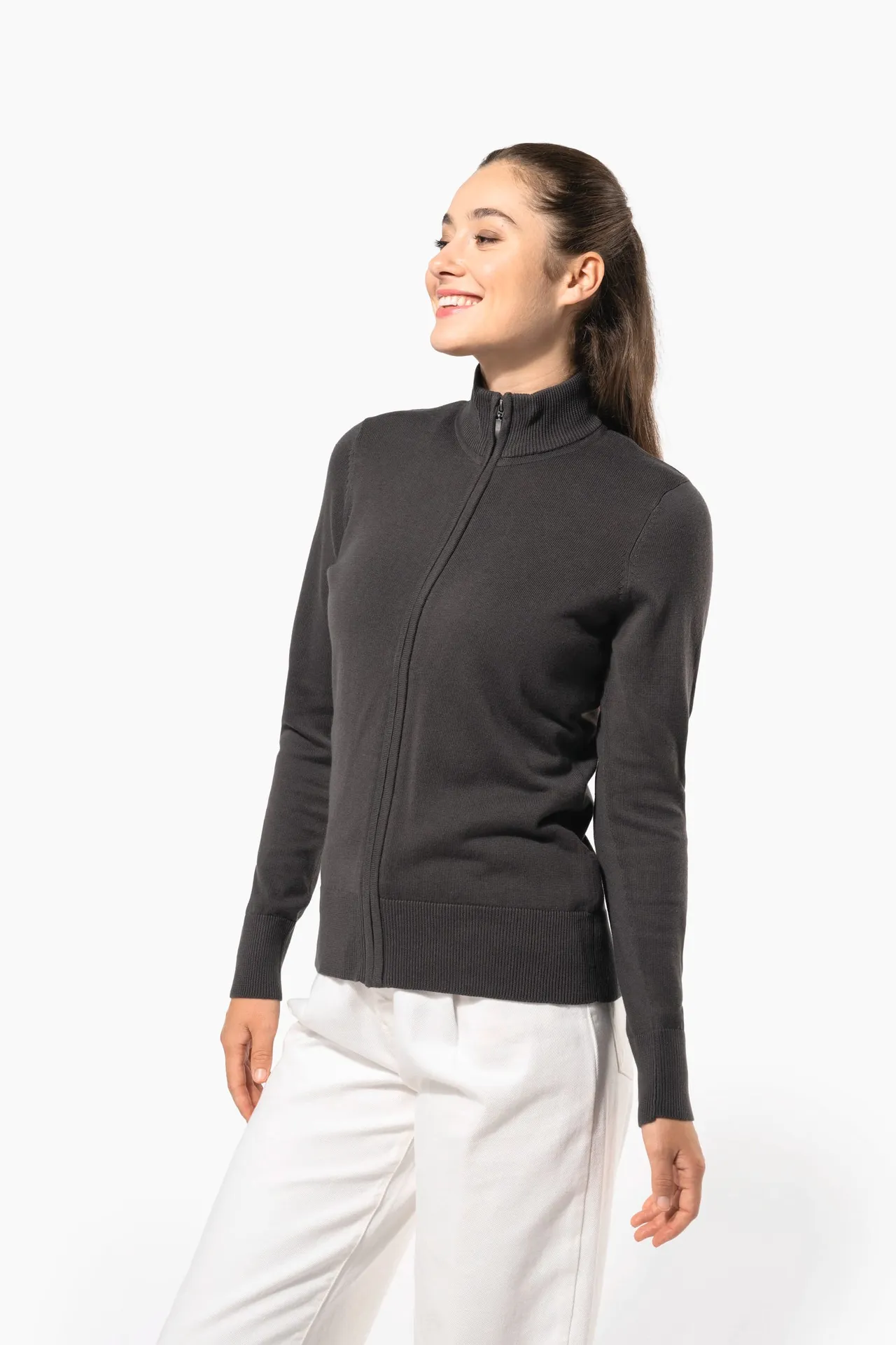 Damen Cardigan mit Reißverschluss