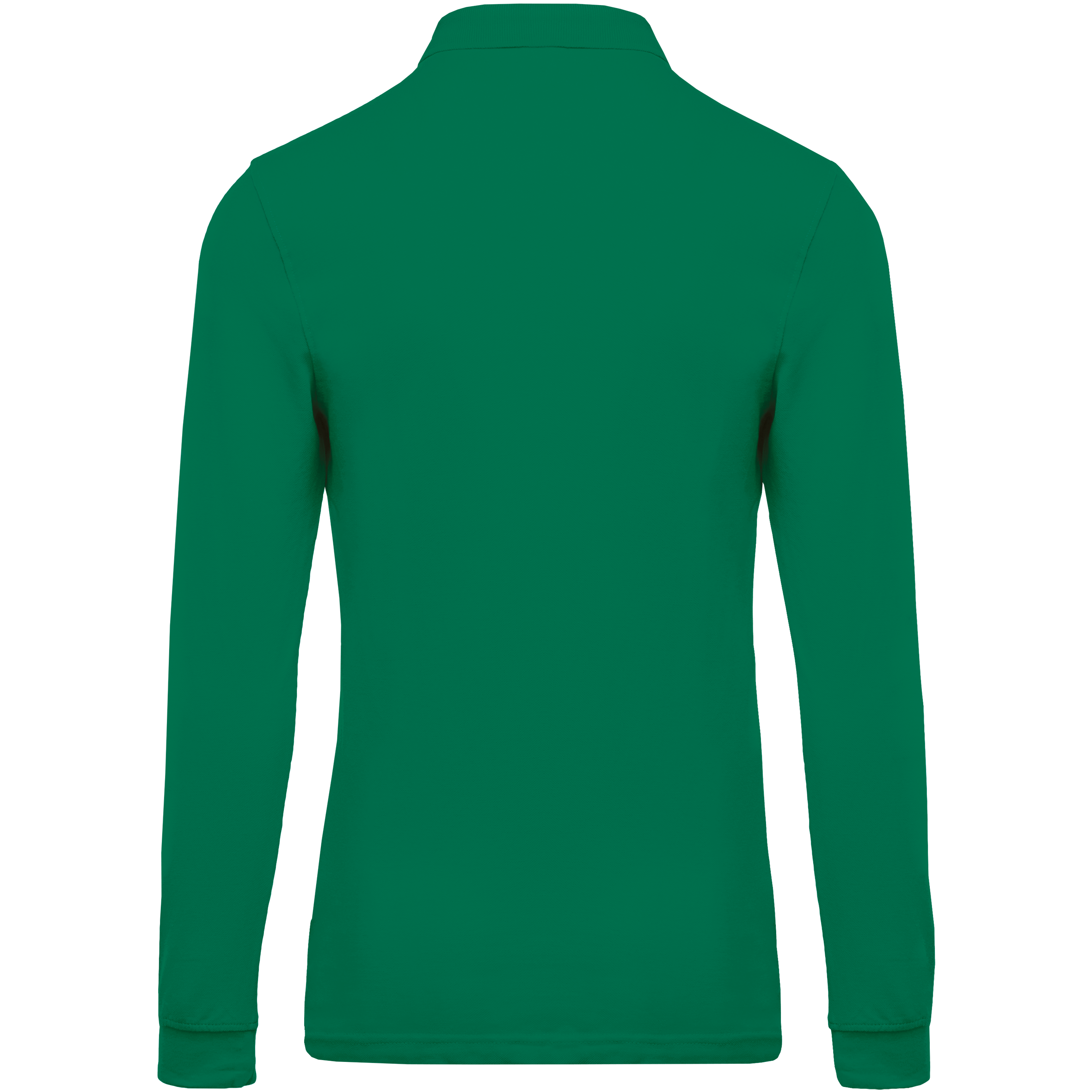 Herren Langarm-Polohemd. Baumwollpiqué