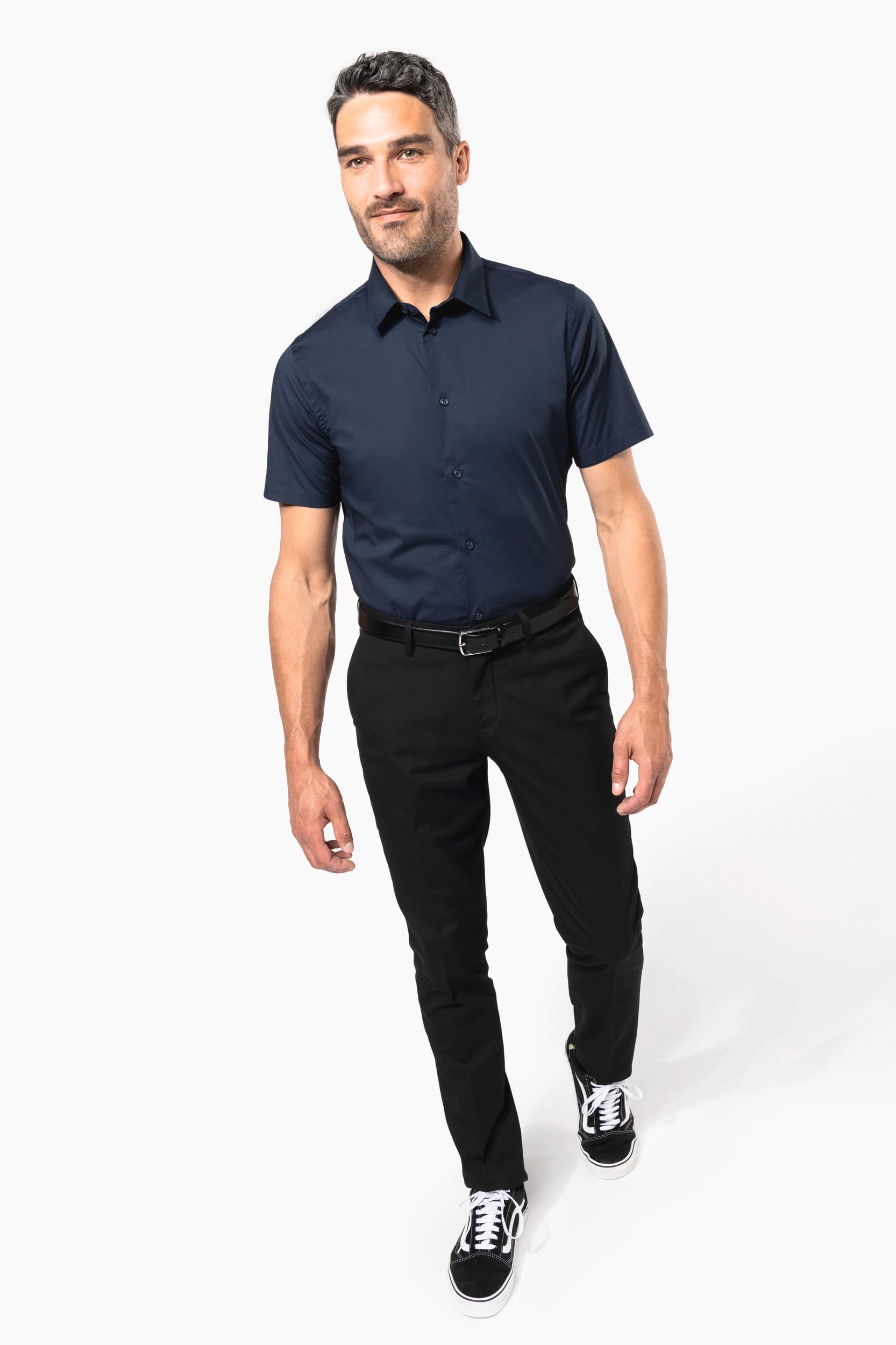 Herren Stretchhemd Kurzarm