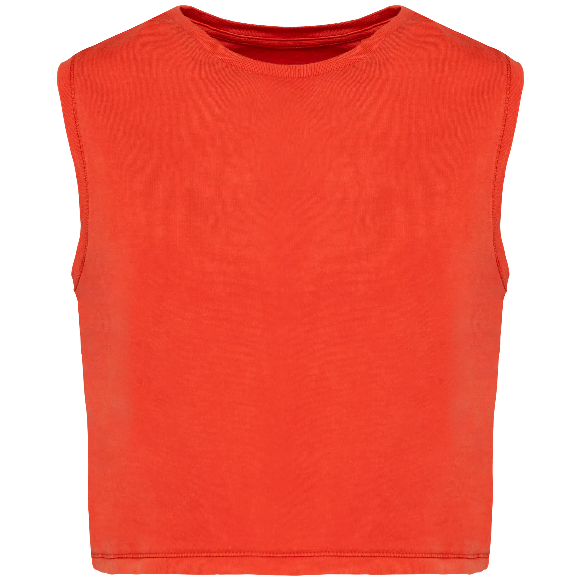 Umweltfreundliches ärmelloses Cropped Damen-T-Shirt