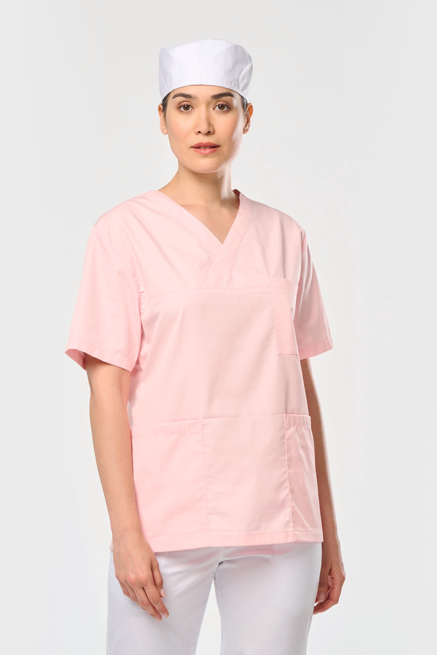 Kurzärmlige Unisex-Tunika aus Baumwollpolyester