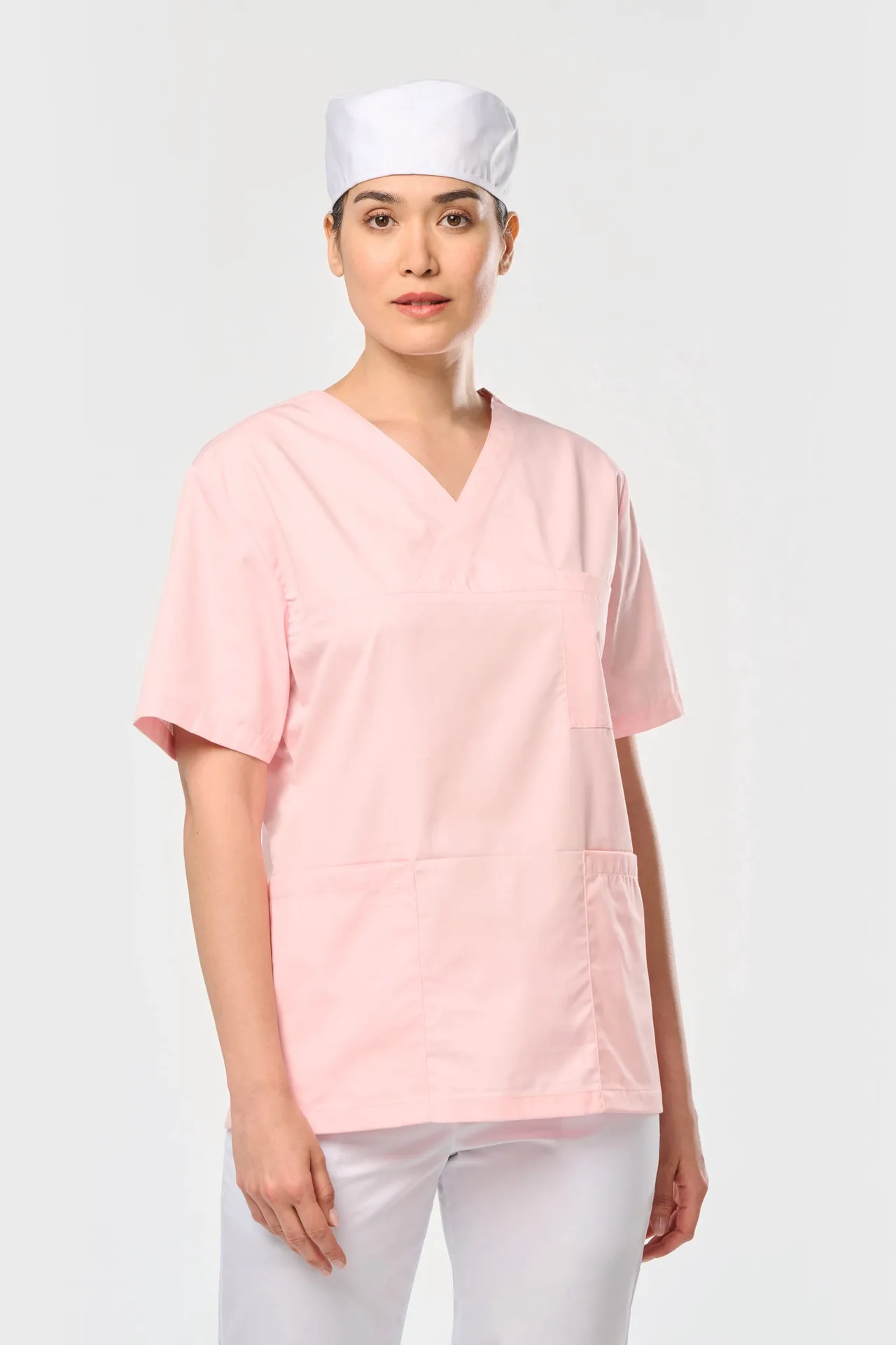 Kurzärmlige Unisex-Tunika aus Baumwollpolyester