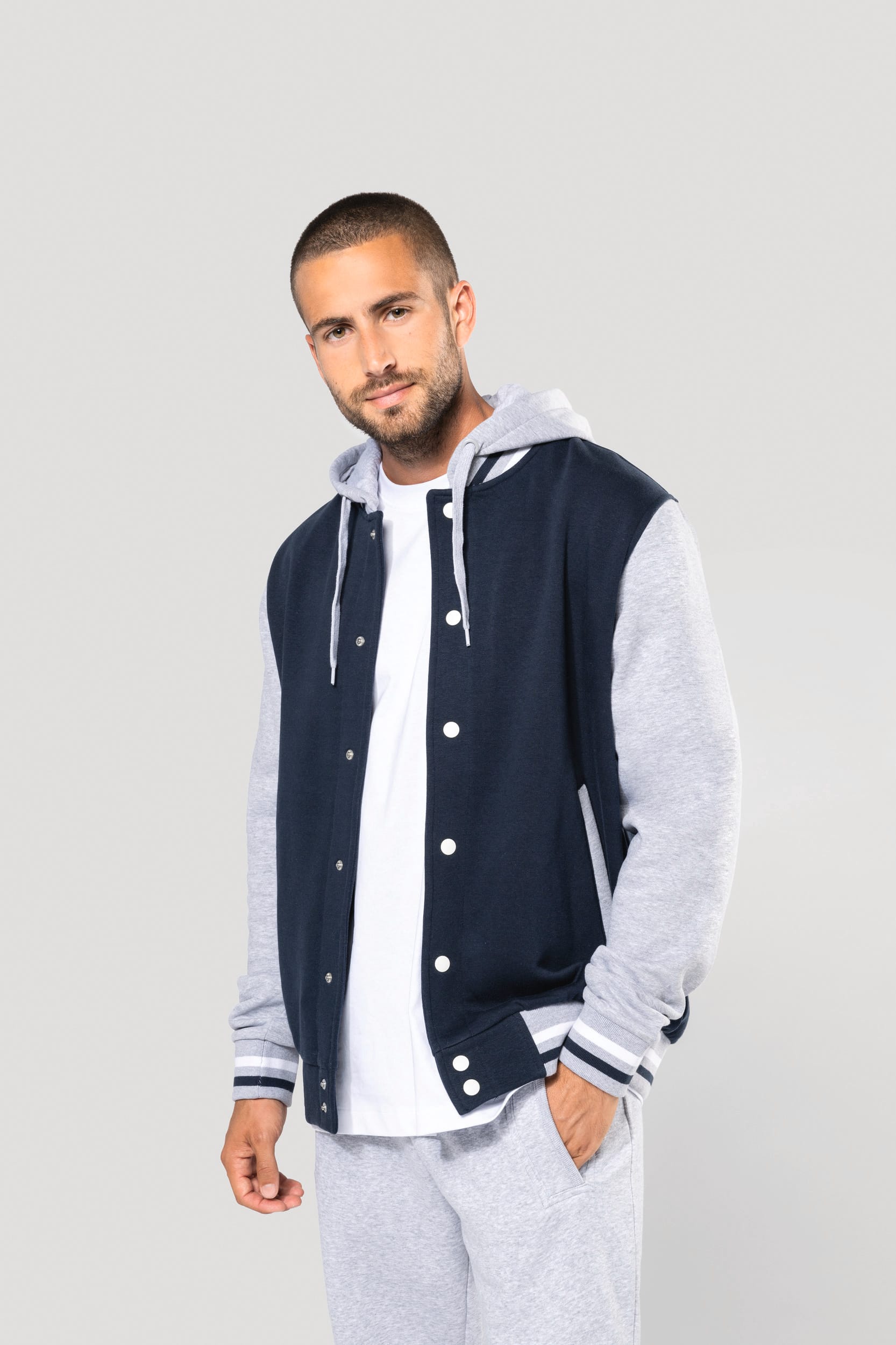Unisex College Jacke mit Kapuze