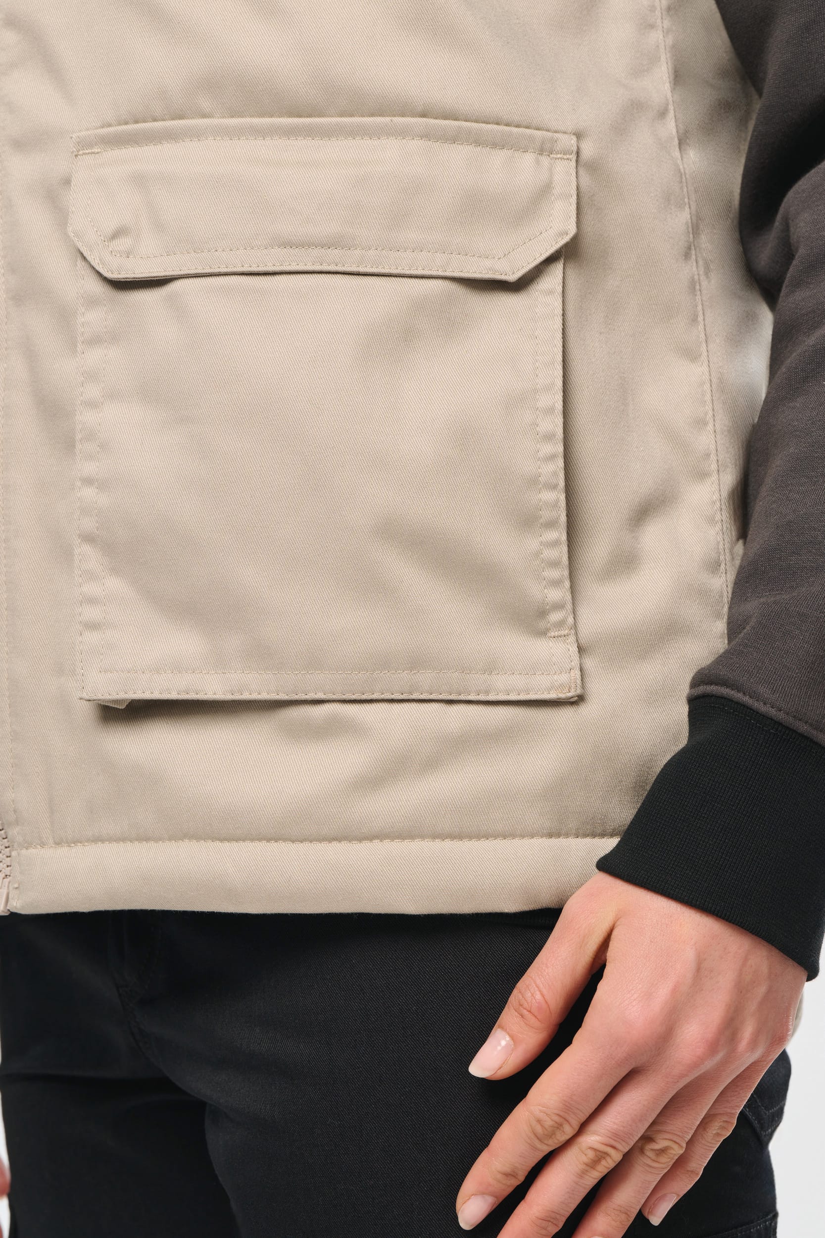 Gefütterte Unisex-Weste aus  Baumwollpolyester