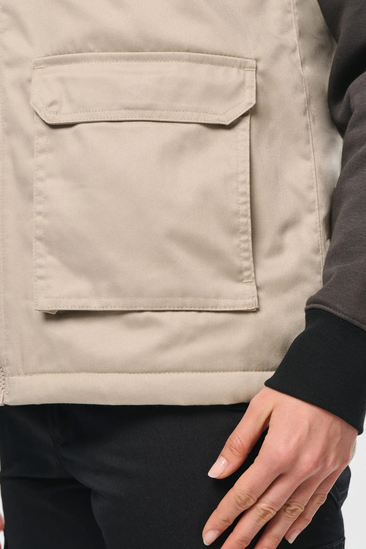 Gefütterte Unisex-Weste aus  Baumwollpolyester