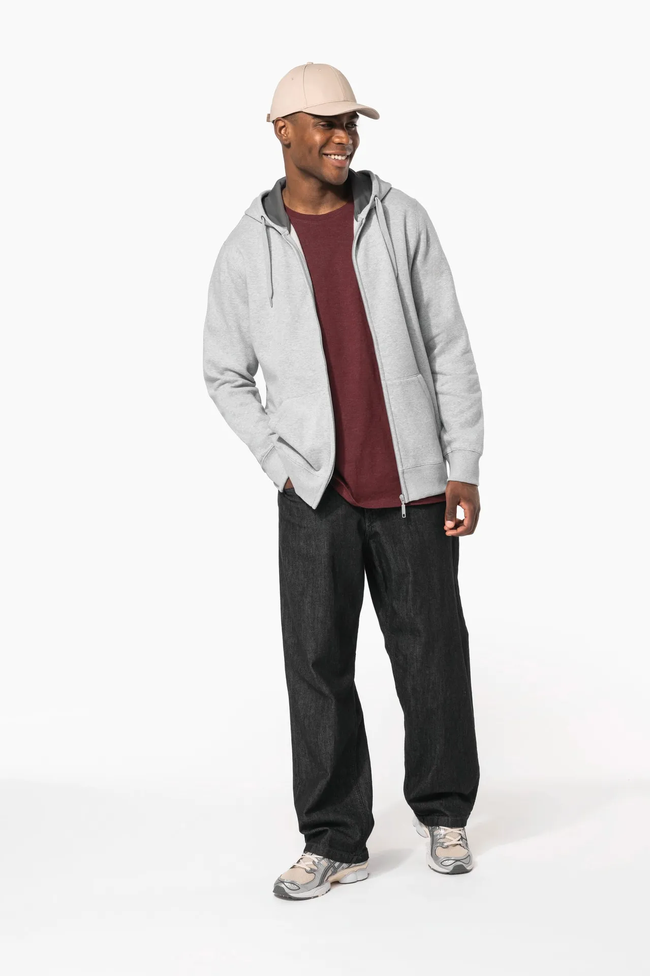 Kapuzensweatshirt mit Reißverschluss